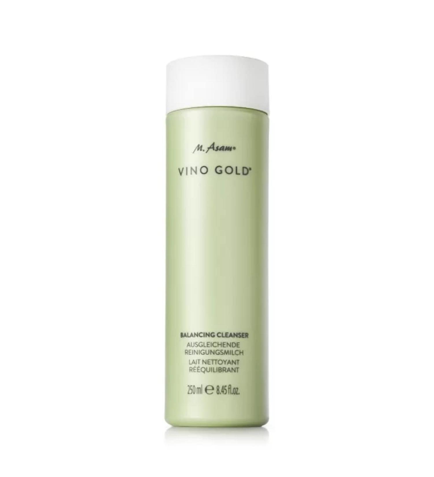 M. Asam VINO GOLD Rebalancing Cleansing Milk (250ml) Refines skin texture & gently exfoliates dead cells sugar crystals soaked in grape seed oil leaves skin smooth - Buy Online on GoSupps.com