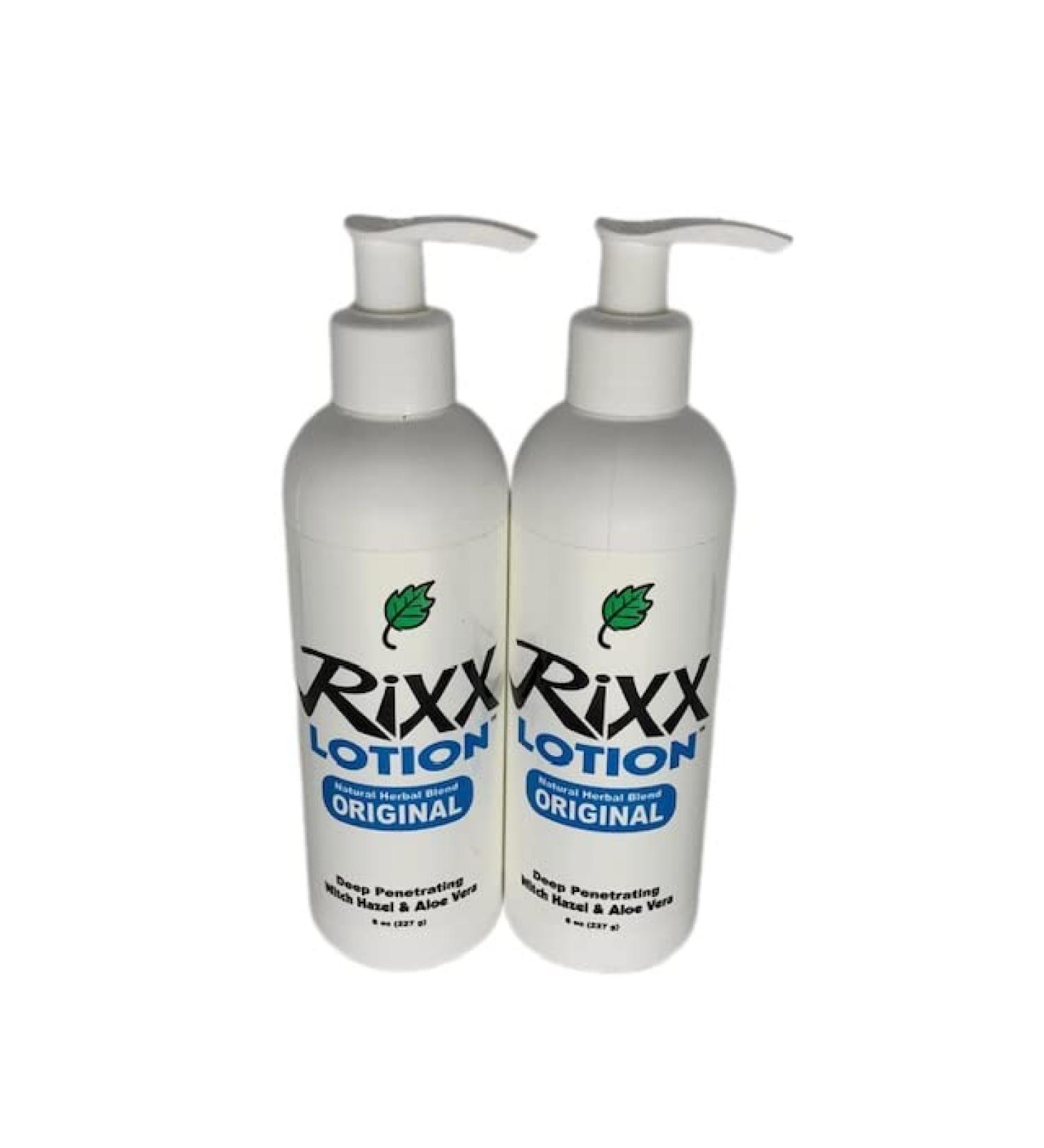 Rixx Lotion 2-Pack: Natural Herbal Blend with Aloe Vera, Witch Hazel, and Essential Oils - Moisturizer and Skin Toner for Face and Body - Buy Online on GoSupps.com