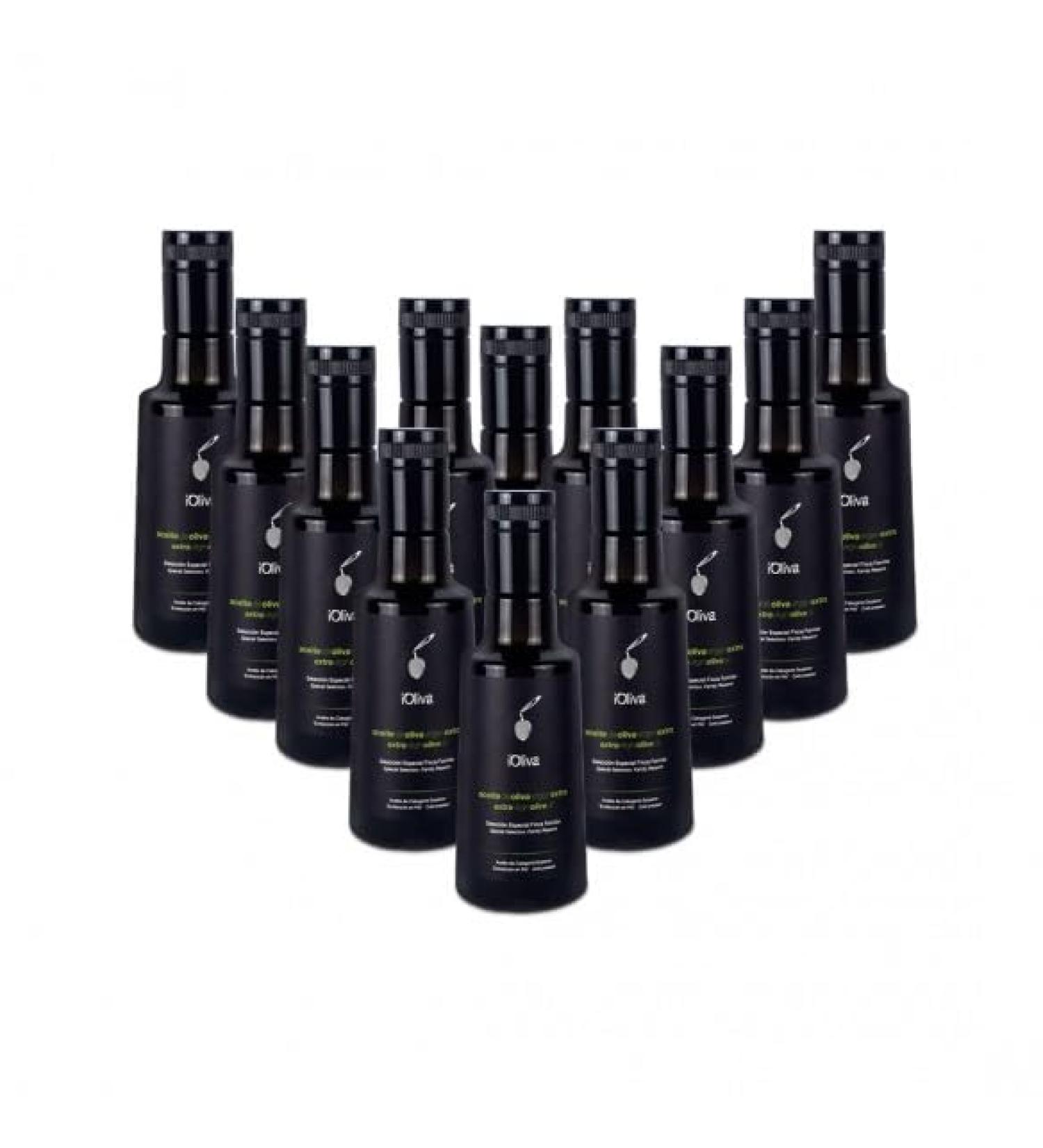 iOliva iOliva Extra Premium Virgin Olive Oil Hojiblanca Variety Family Farm Special Selection Box 12 of 250 ml