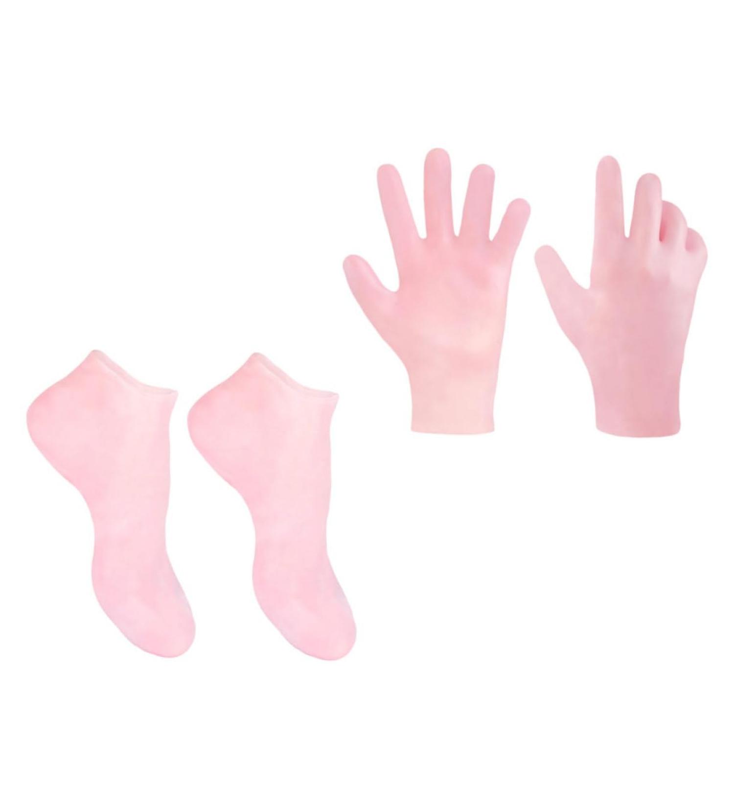 Ipetboom 1 Set Hydrating Sock Gloves Foot Care Socks Gloves Cuticles Socks Gloves Silicone Gel Socks Silicone Mitts Foot Socks Dry Feet Women's High Heels Dry Hands Pink Sebs - Buy Online on GoSupps.com