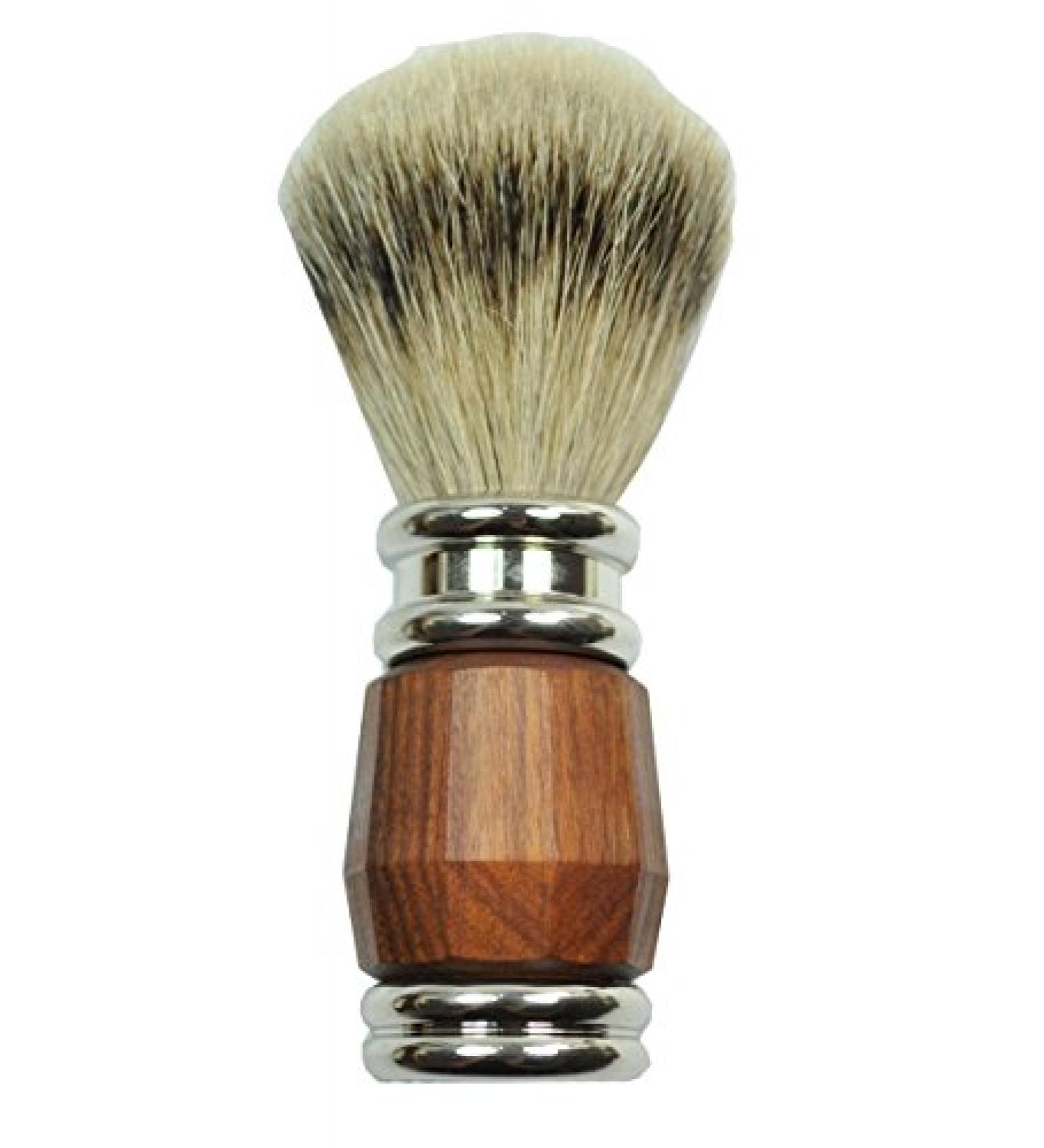 Shaving brush rosewood wood with metal 100% silver tip (gr.) Goldbadger