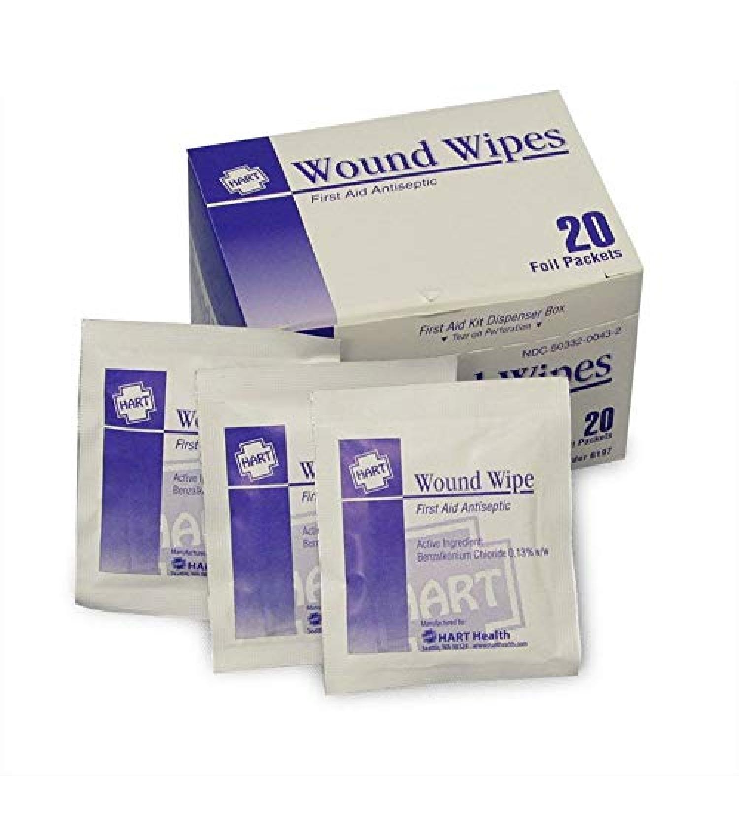 Antiseptic Wound Wipes  20/Box
