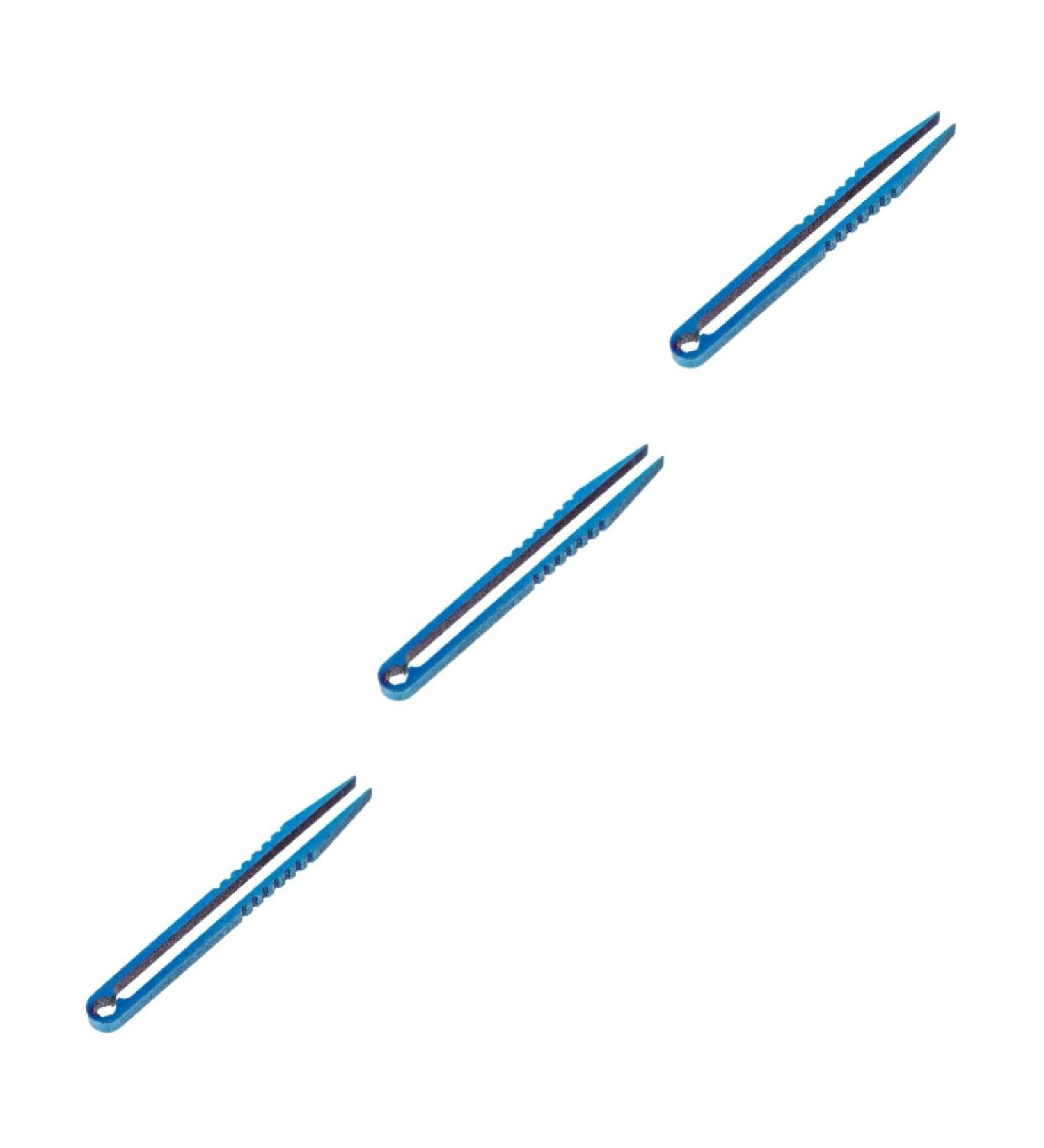 Buy Sosoport 3-Piece Titanium Alloy Mini Tweezers Set | Portable Survival Tool for Hiking | Galvanic Travel Attachments - Blue - Buy Online on GoSupps.com