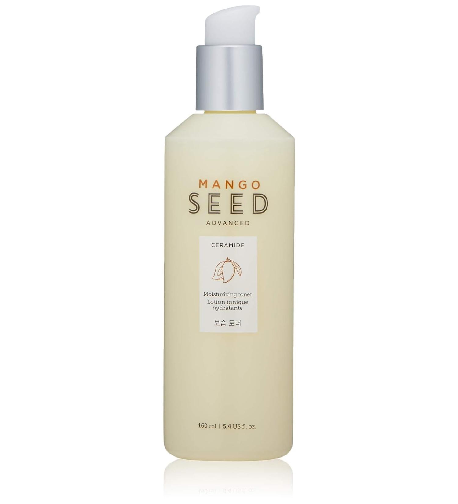 The Face Shop Mango Seed Moisturizing Toner - Intense Hydrating & Nourishing Toner for Dry Skin | Long-Lasting Moisturization | 5.4 Fl Oz - Buy Online on GoSupps.com