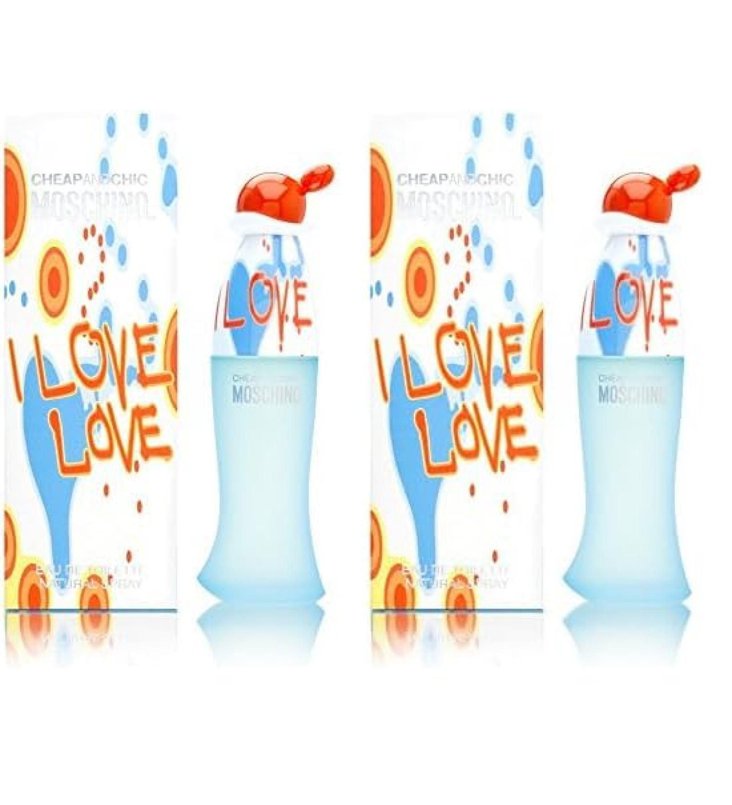 MOSCHINO I Love Love Cheap and Chic For Women. Eau De Toilette Spray 1.7 Ounces (Pack of 2) I Love Love Moschino 1.7 Fl Oz (Pack of 2) - Buy Online on GoSupps.com