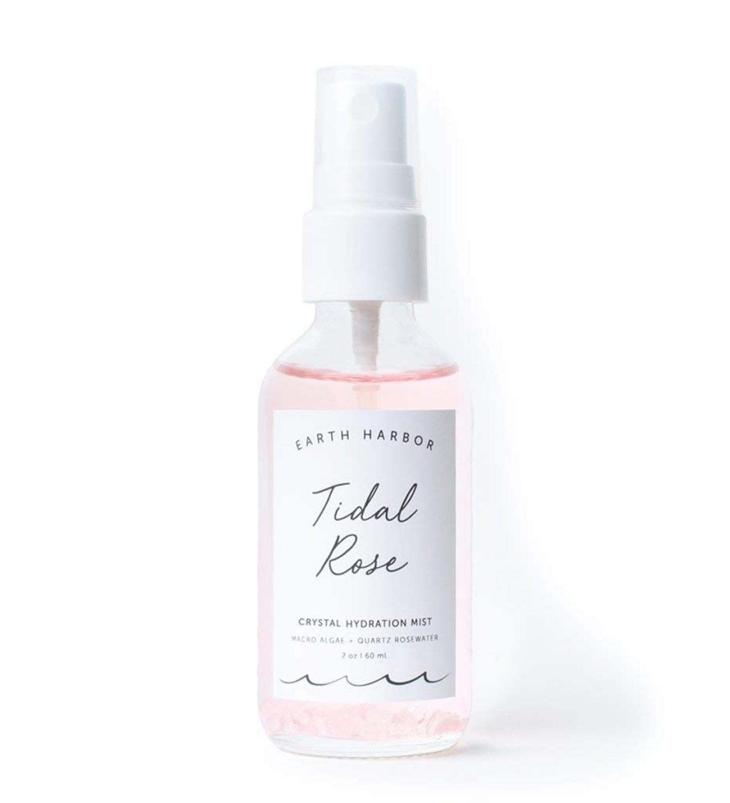 Earth Harbor Tidal Rose Crystal Hydration Toner | Soothes Inflammation | Rose Water + Rose Quartz + White Tea | 100% Natural & Cruelty-Free - Buy Online on GoSupps.com