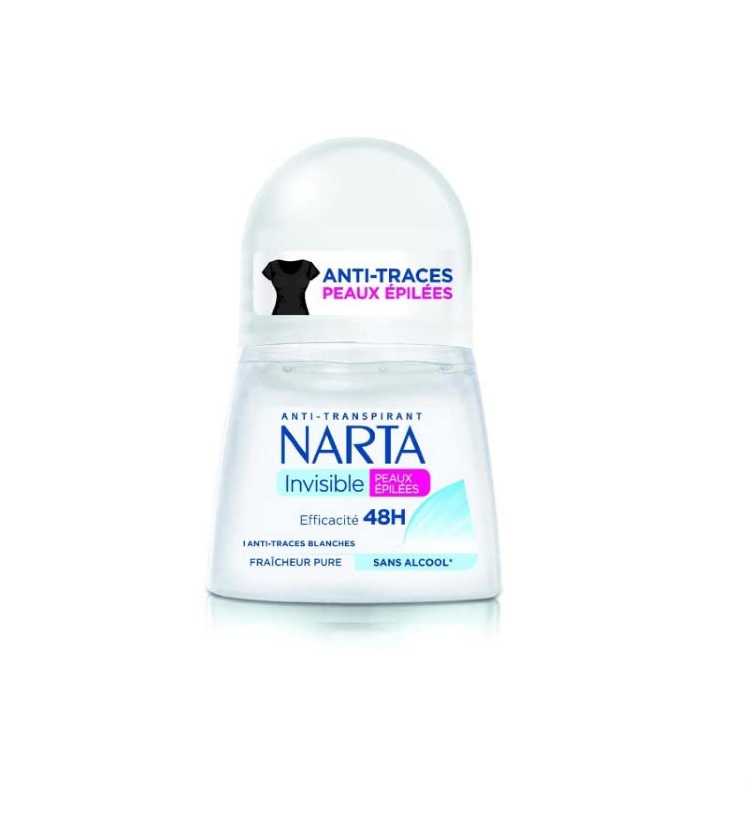 NARTA - Women's Roll-on Deodorant for Epileated Skin 48H 50Ml - Pack of 4 - Buy Online on GoSupps.com