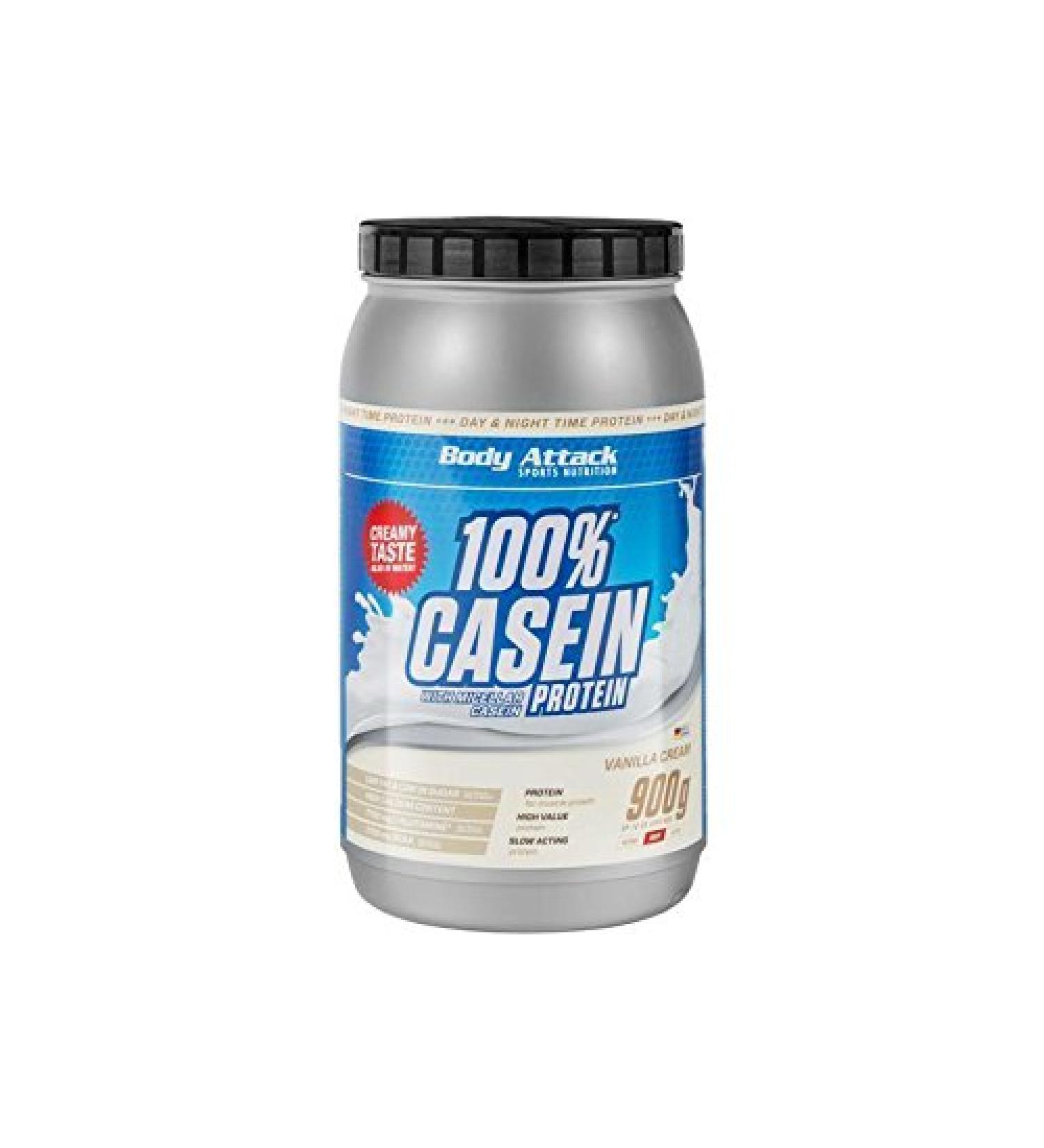Body Attack 100% Casein Protein - 900g Strawberry Cream