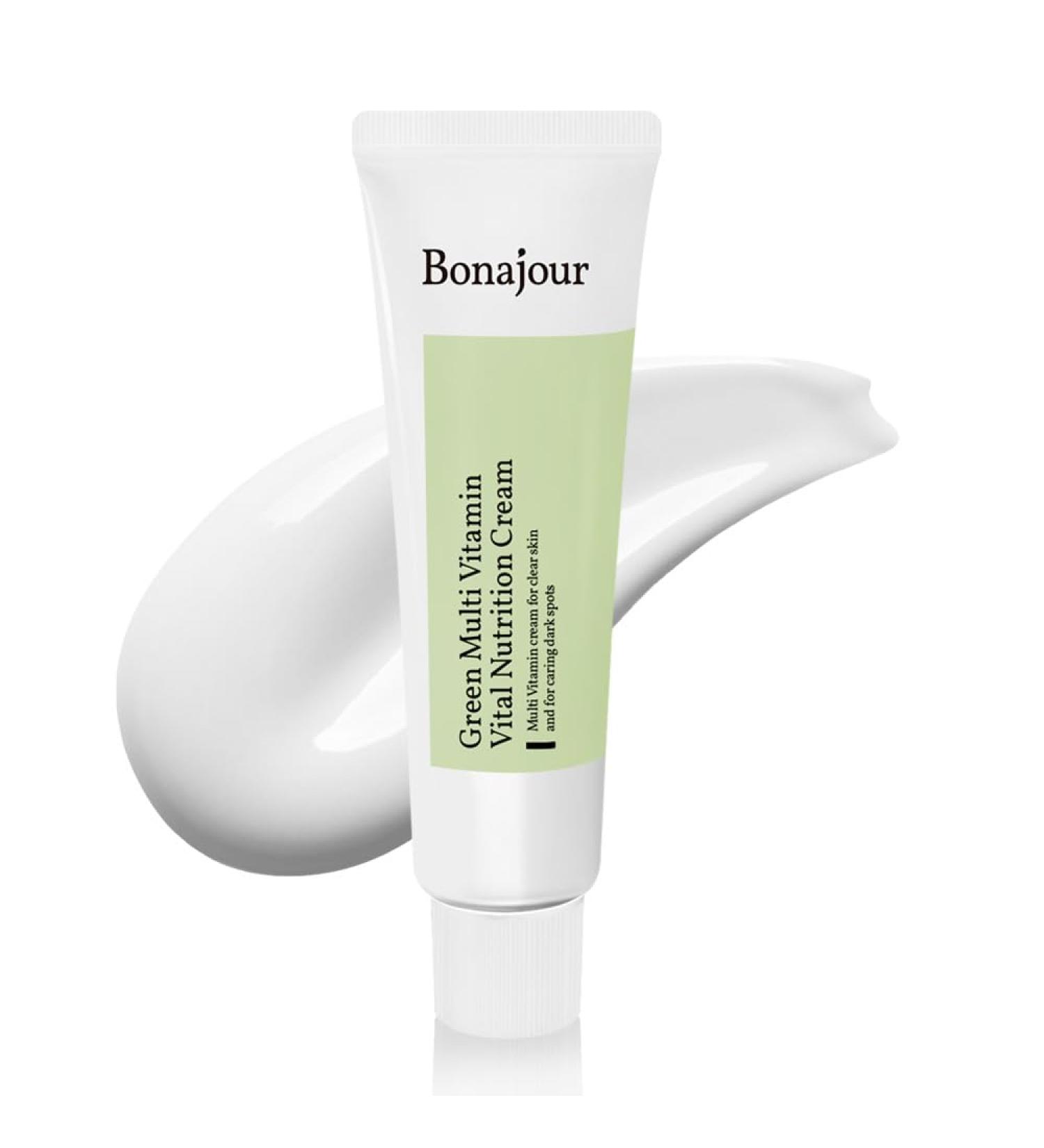 Vegan Natural Green Multi Vitamin Moisturizing Cream - Anti-Aging Brightening & Dark Spot Removal | BONAJOUR 1.7 fl. oz - Buy Online on GoSupps.com