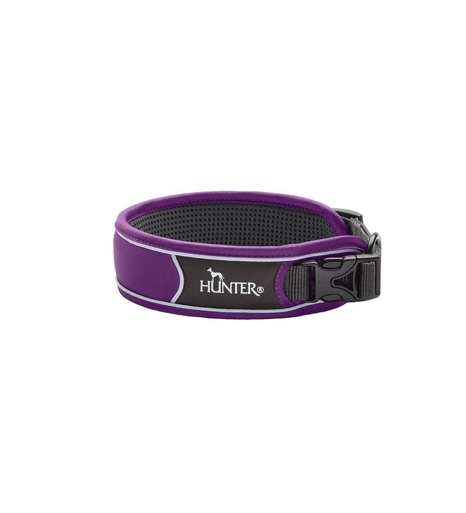 HUNTER DIVO Nylon Dog Collar - Small Purple/Grey - International Shipping Available - Buy Online on GoSupps.com
