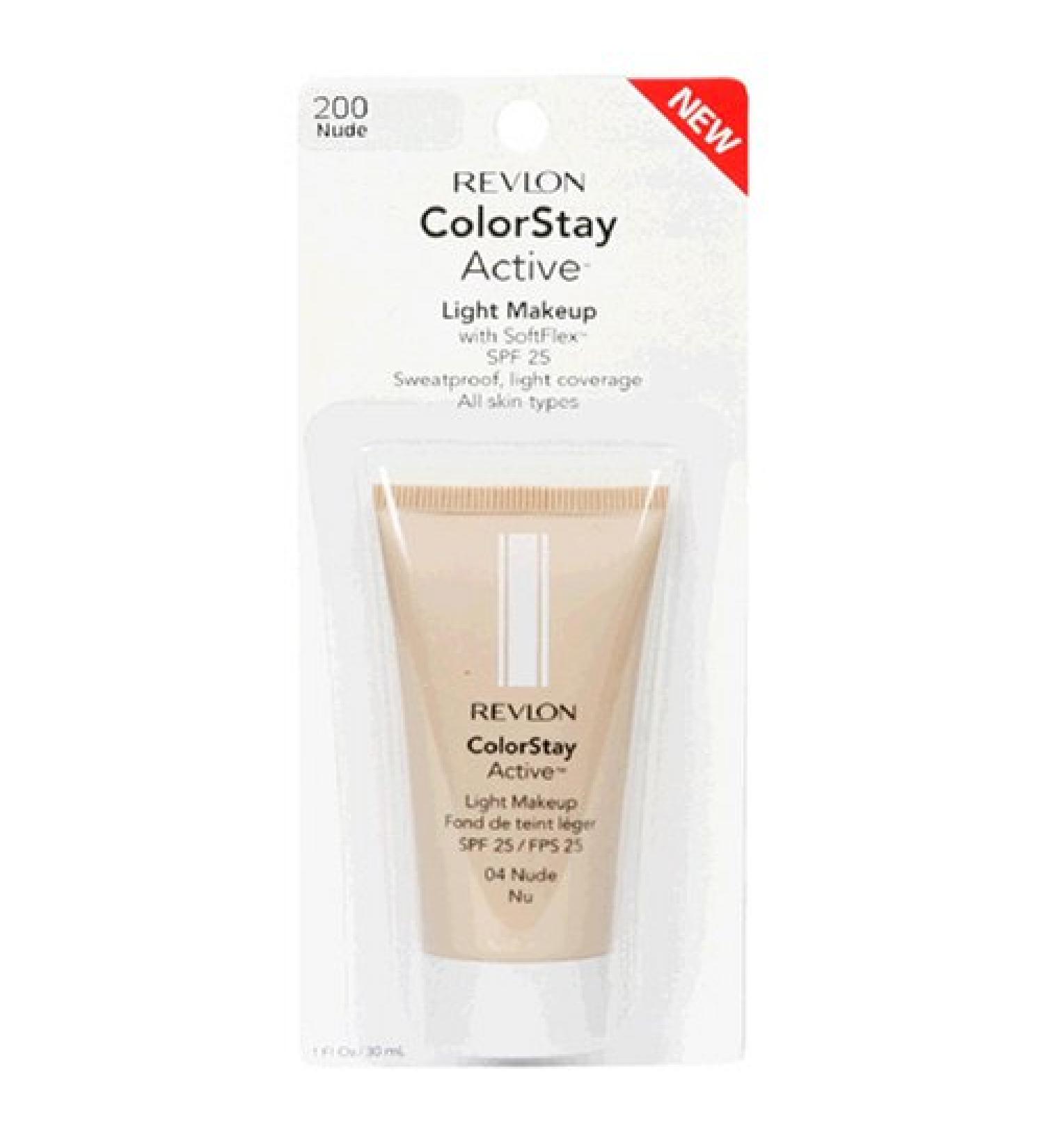 Revlon ColorStay Active Light Makeup with SoftFlex All Skin Types Nude 200/04 1 Ounce