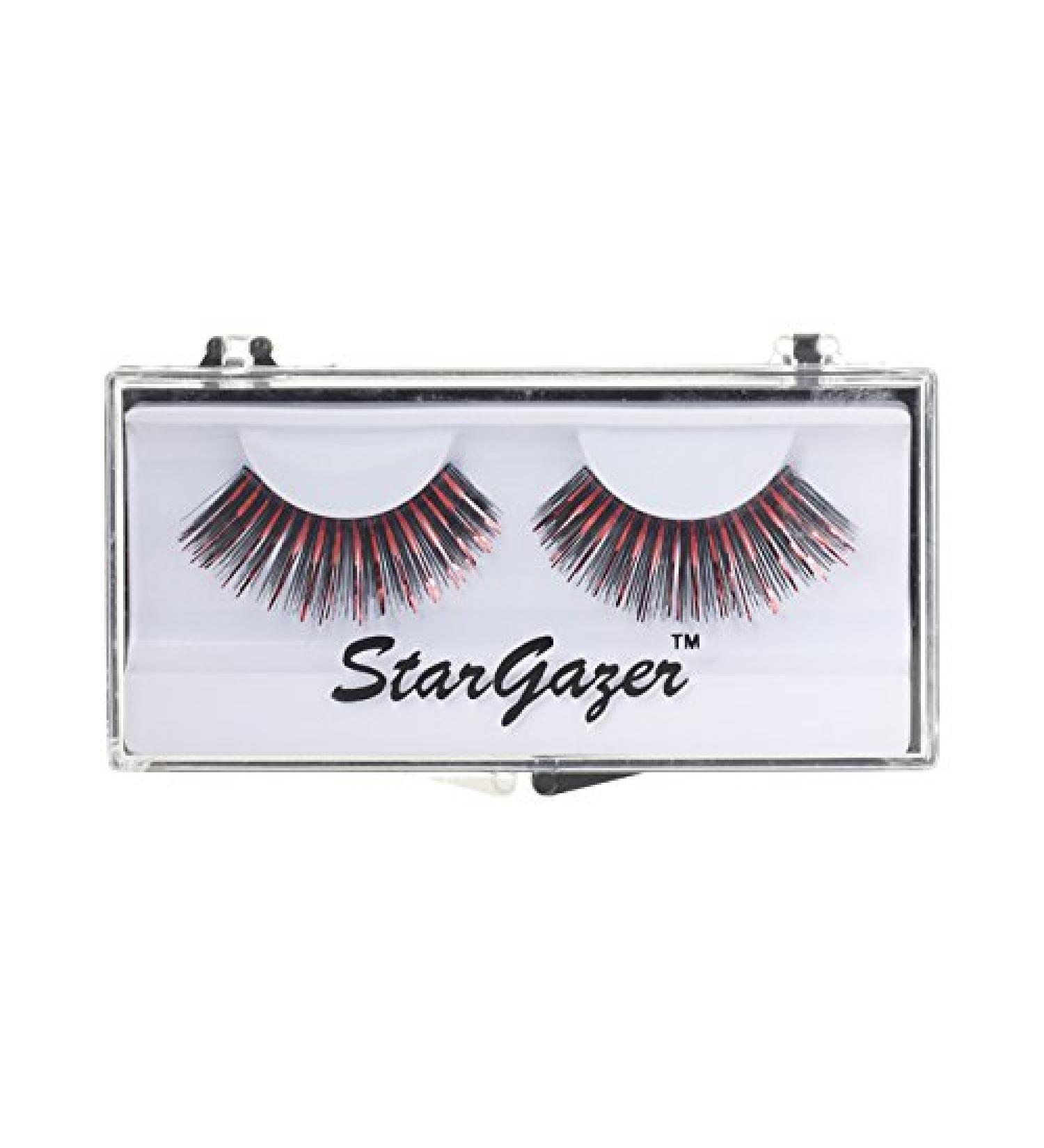 Stargazer False Eye Lashes style 5 synthetic lash pair includes glue.