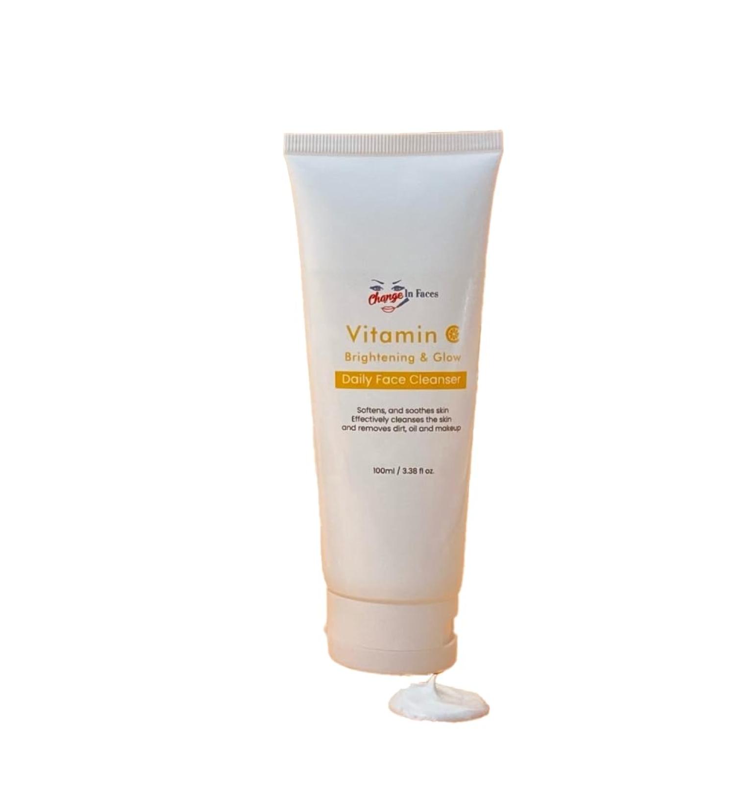 Change In Faces Vitamin C Face Wash - Brightening & Hydrating Daily Cleanser - Buy Online on GoSupps.com