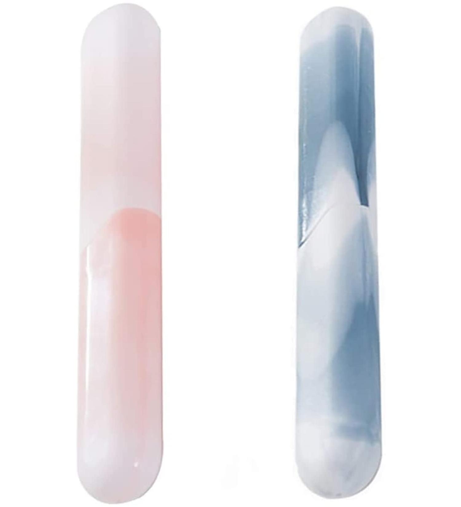 Eco-Friendly Portable Toothbrush Case - 2 Pack Transparent Candy-Colored Travel Cover for Camping School & Business Trips - Buy Online on GoSupps.com