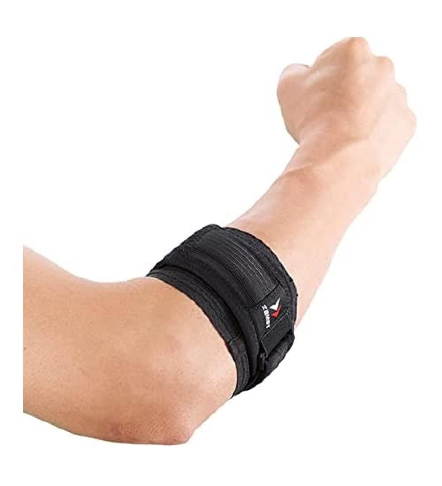 Zamst Elbow Band - Sports Elbow Brace with Pressure Pad for Tennis Golf Pickleball & Badminton | Black Medium - International Shipping Available - Buy Online on GoSupps.com