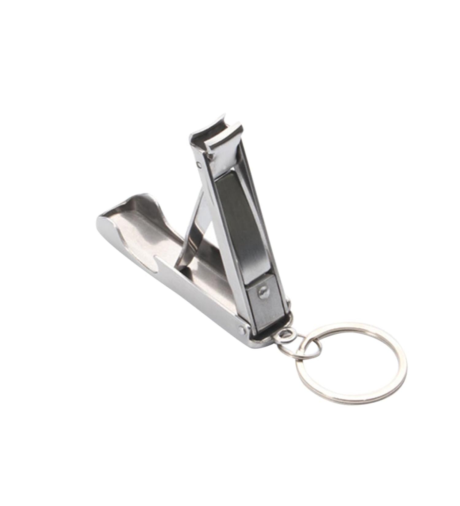Healeved Stainless Steel Keychain Stainless Steel Bottle Opener Nail Clipper Key Chain Fold - Buy Online on GoSupps.com