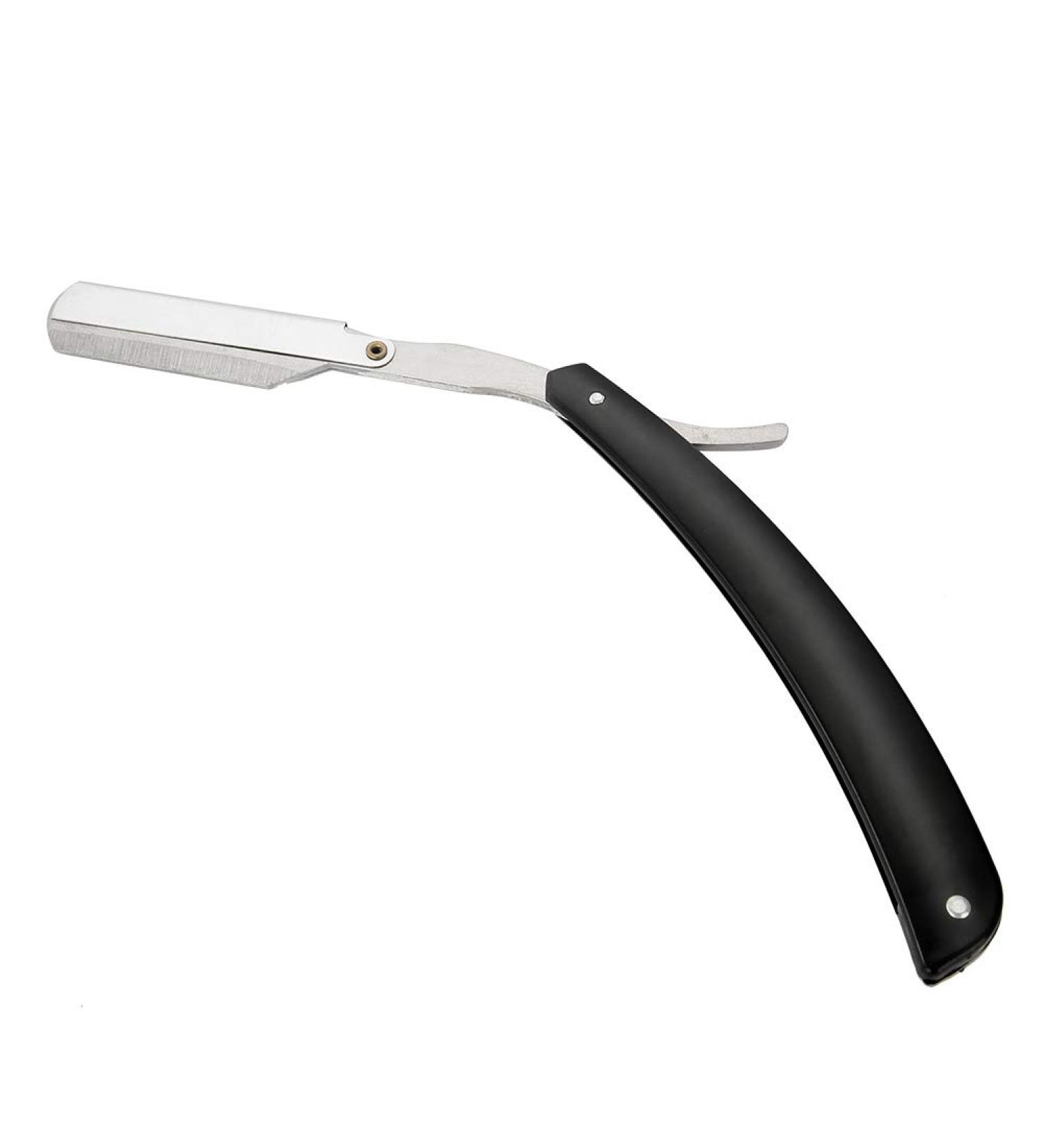 Professional Stainless Steel Barber Razor - Portable Hairdresser Razor (6.3-9.7 Inch) - Premium Quality Black Finish - Ideal for Hairdressers and Stylists - Buy Online on GoSupps.com