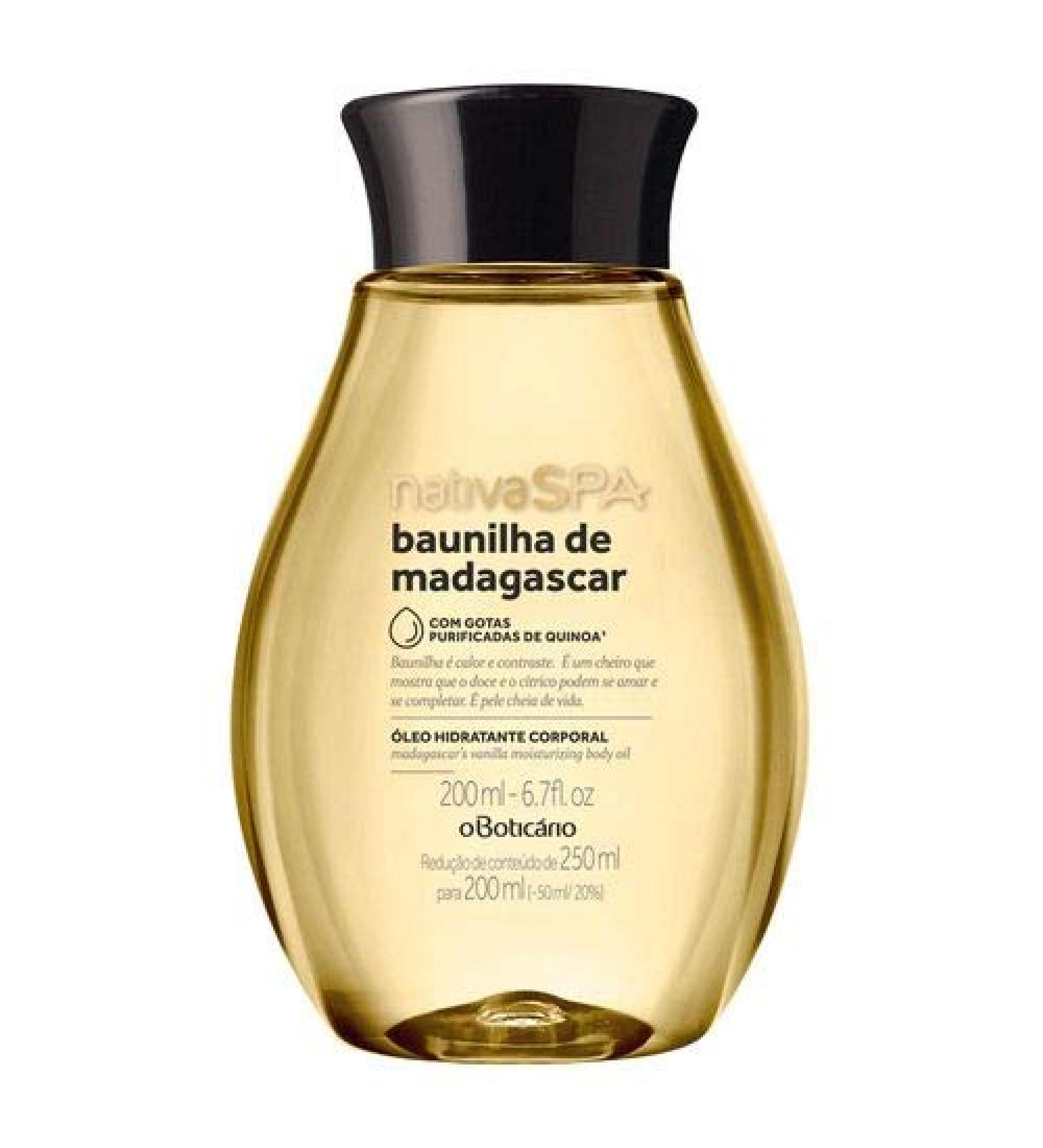 Boticario - Linha Nativa Spa (Baunilha de Madagascar) - Oleo Hidratante Corporal 200 ml - (Boticario - Nativa Spa (Vanilla from Madagascar) Collection - Body Moisturizing Oil 6.7 Fl oz)