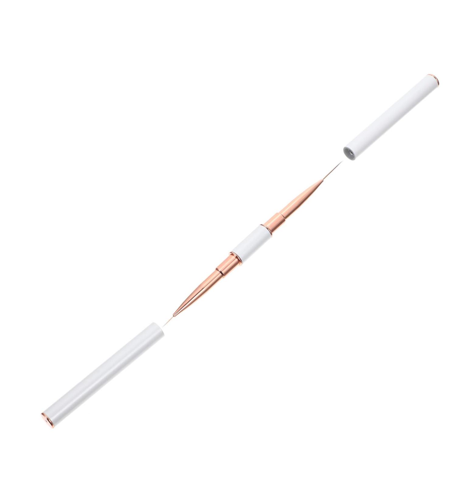 Ipetboom Pull Line Nail Art Pen Manicure Tool Nail Painting Tool Manicure Brushes for Nails Nail Art Liner Brushes Marker Pen Double Head With Cover White Metal Nail Polish - Buy Online on GoSupps.com