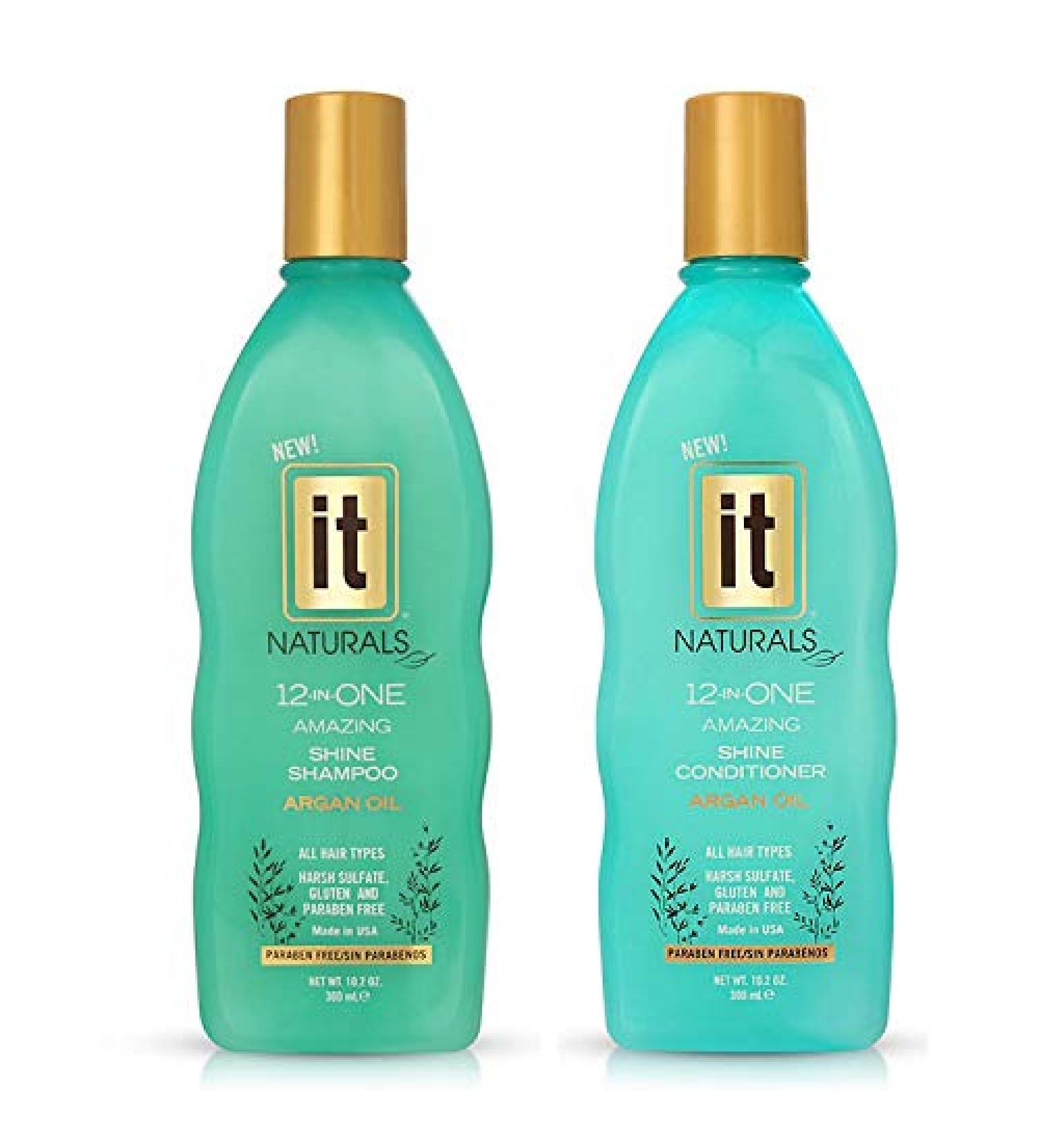 IT Naturals 12-in-ONE Argan Oil Shine Shampoo/Conditioner Set