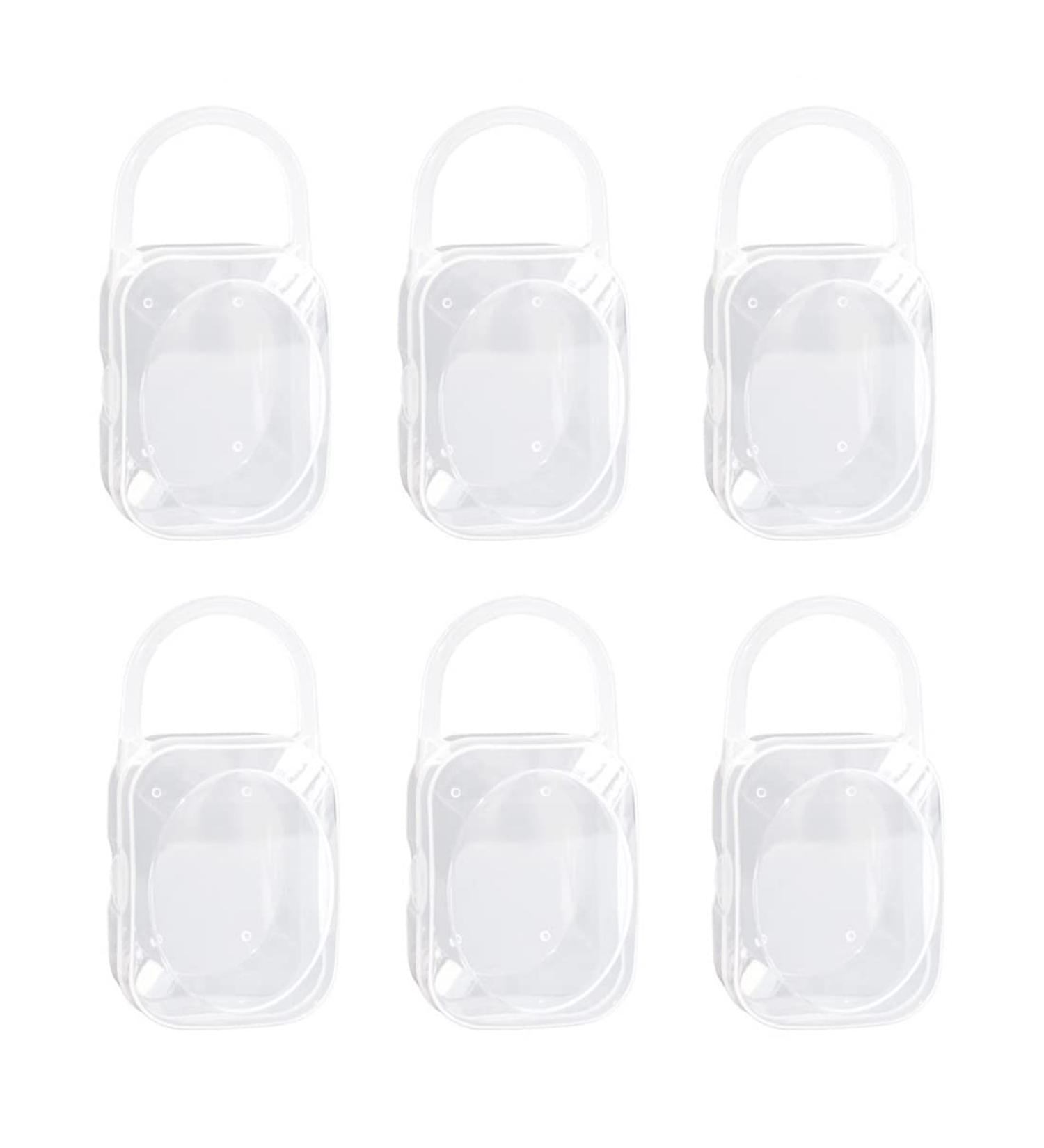 XPEX 6 PCs Transparent Pacifier Box - Durable Portable Dustproof Baby Storage Container - Buy Online on GoSupps.com