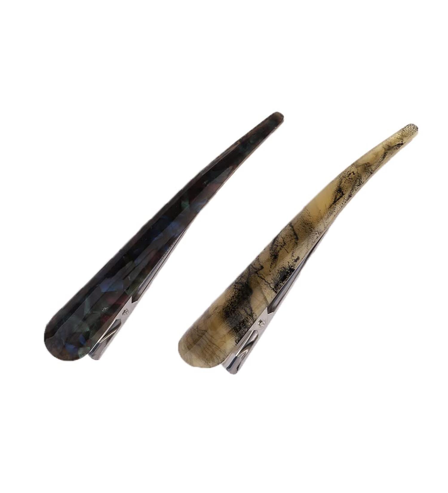2pcs Large Duckbill Hair Clips for Women Girls - French Alligator Hair Barrettes in Black and Brown - Buy Online on GoSupps.com