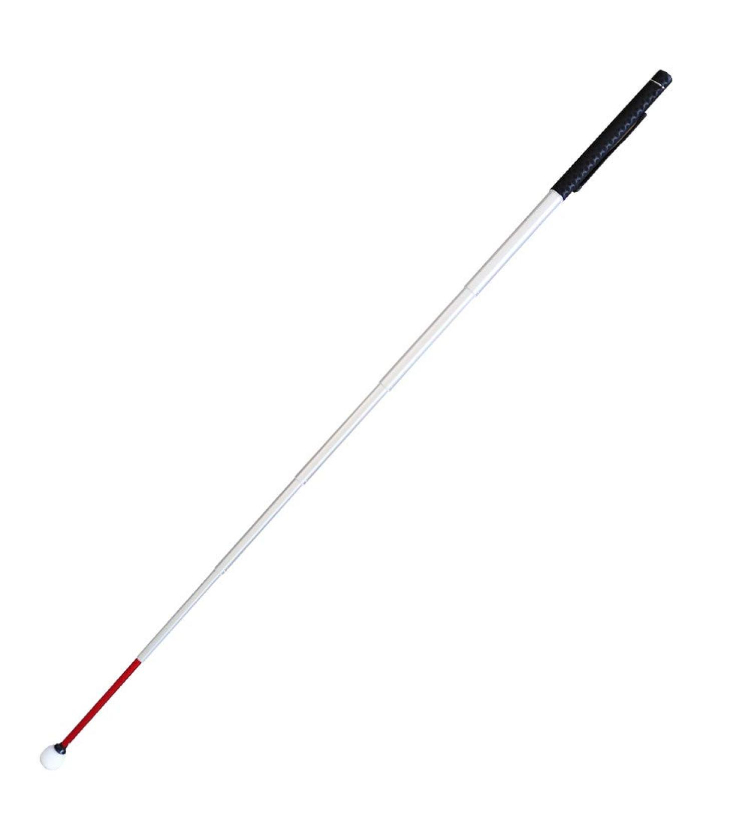 Aluminum Telescopic Blind Cane with Rolling Tip 30 cm-150 cm (12 inch-59 inch) with 2 Tips (Black Handle) - Buy Online on GoSupps.com