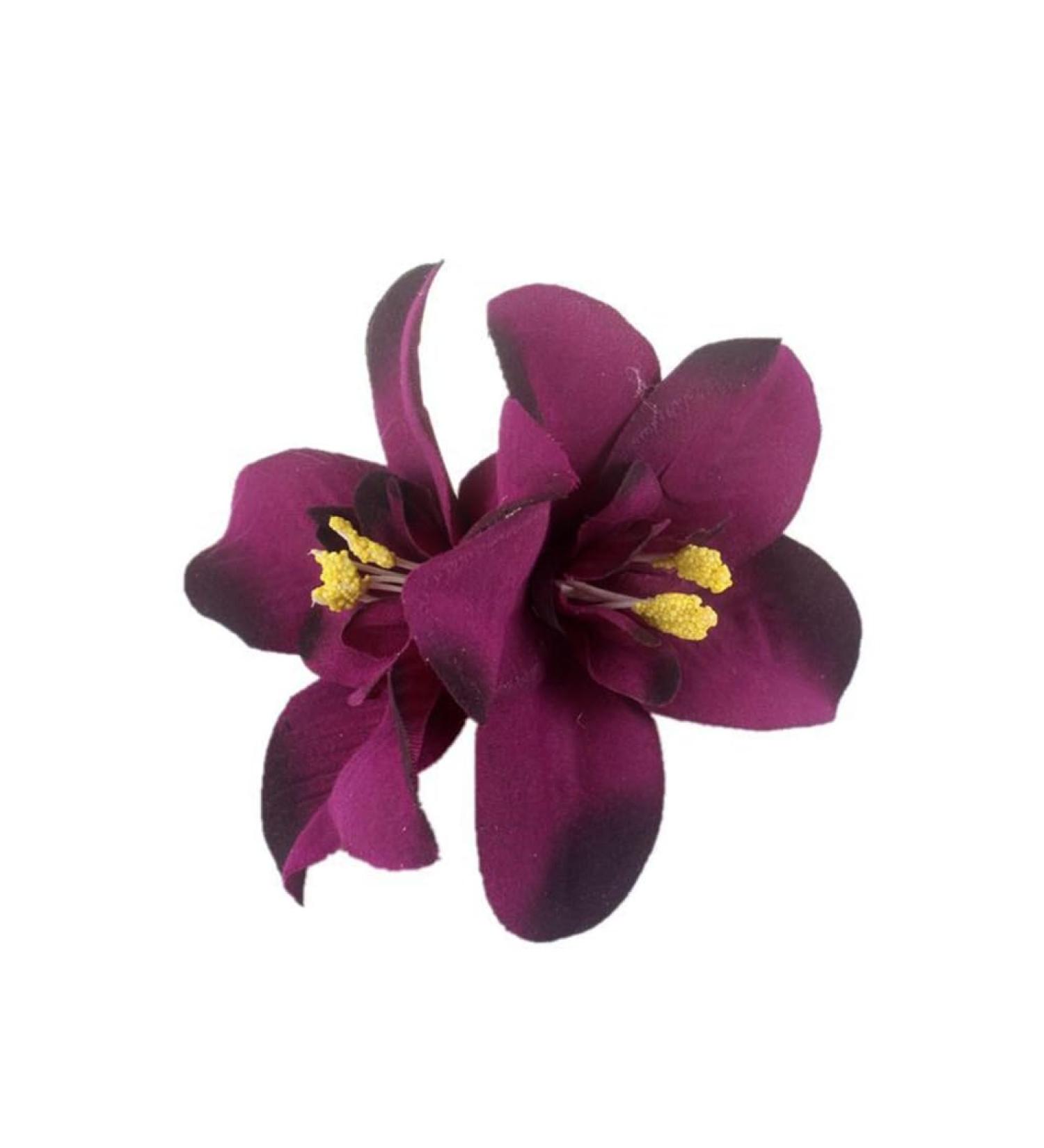 JSGHGDF Fabric Flower Hair Clip for Women Elegant Cloth Flower Side Clip Hair Style Accessories Ponytail Holder Barrettes Purple - Buy Online on GoSupps.com