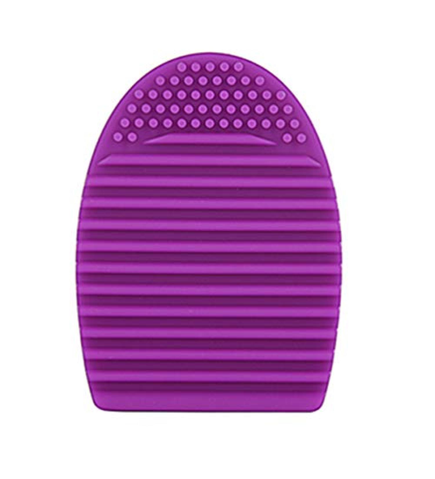 Silicone Makeup Brush Cleaner Egg - Purple Cosmetic Cleaning Tool for Flawless Makeup - Buy Online on GoSupps.com