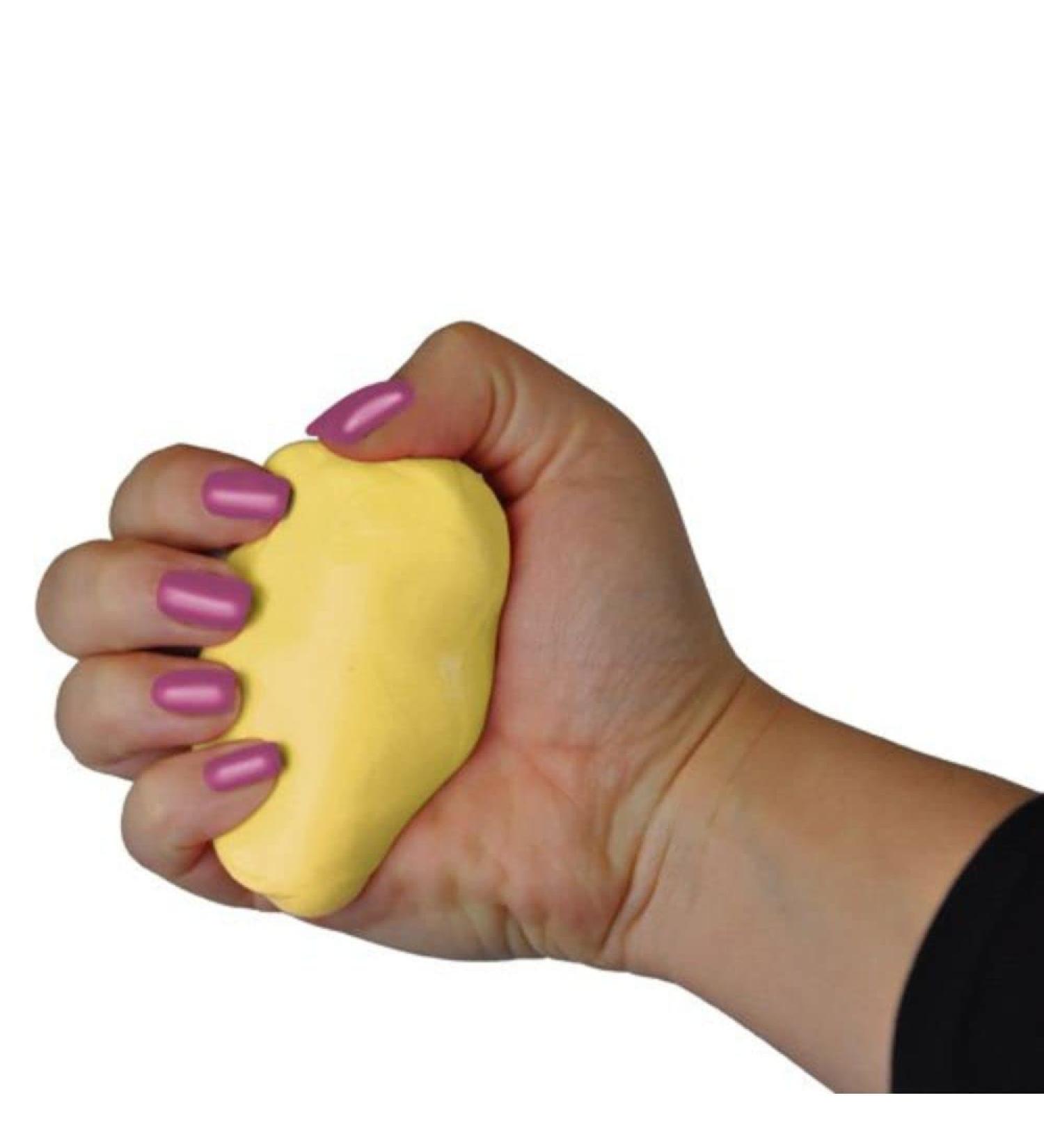 Blue Jay An Elite Healthcare Brand Squeeze 4 Strength Hand Therapy Putty - Therapeutic Medical Hand Putty for Fingers - Grip Strength Exercises Putty Made of Firm - Yellow Extra Soft 3 Oz