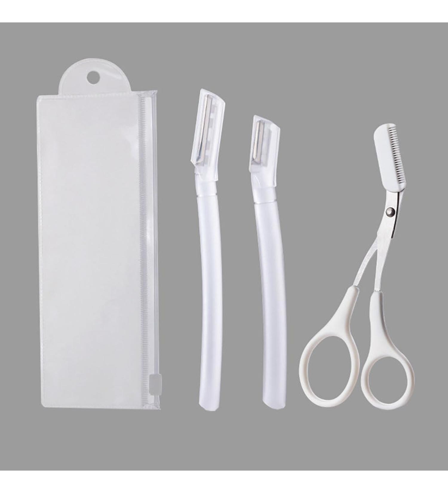 Beginner's Eyebrow Trimmer 3 PCS/Set of Close Range Safety Type Anti Scratch Special Eyebrow Trimmers for Men and Women - Buy Online on GoSupps.com