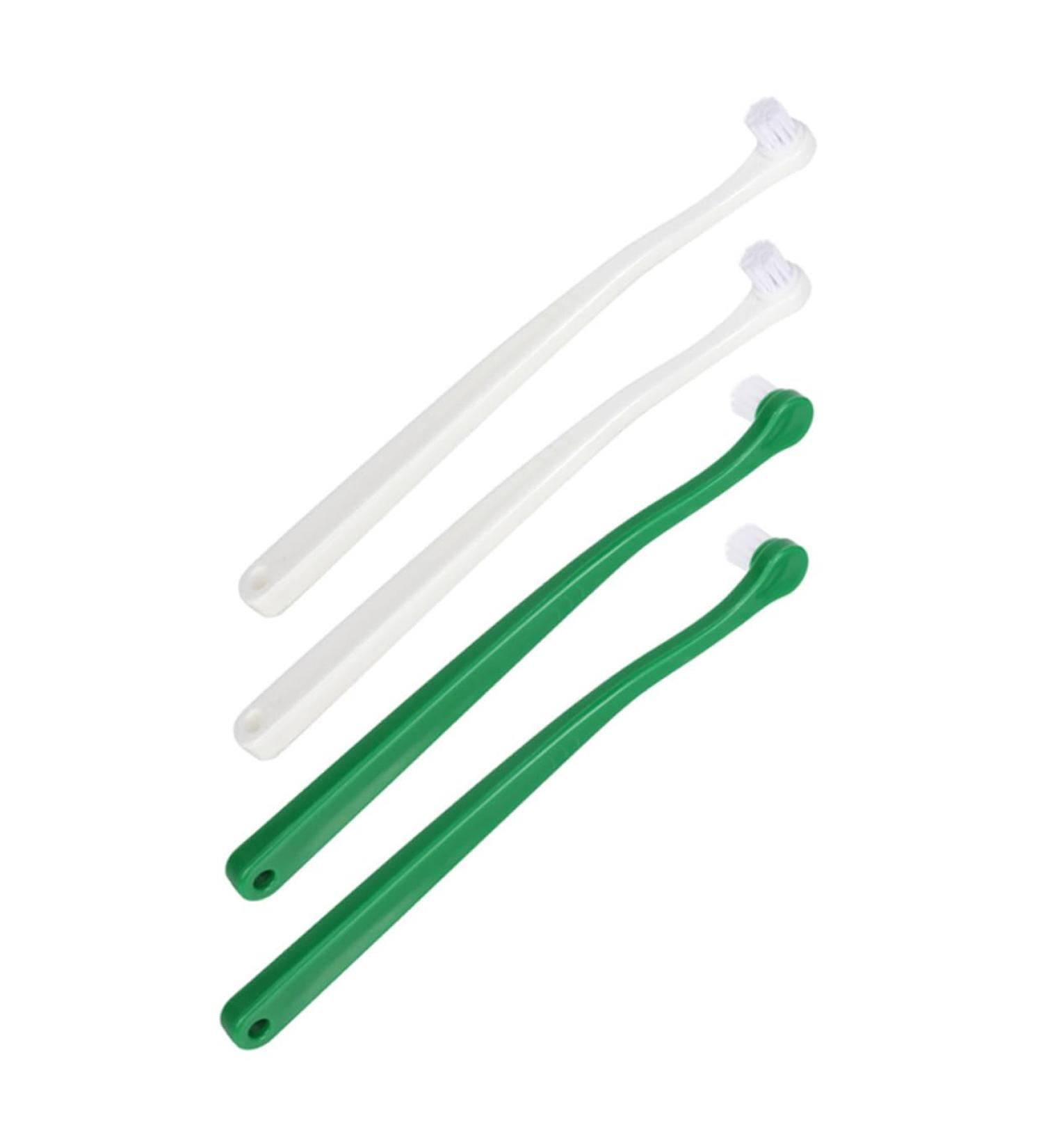 WOONEKY 4pcs Pet Toothbrush Dog Dental Cleaning Tools Cat Toothbrush and Toothpaste -bristle Toothbrush Tpe - Buy Online on GoSupps.com