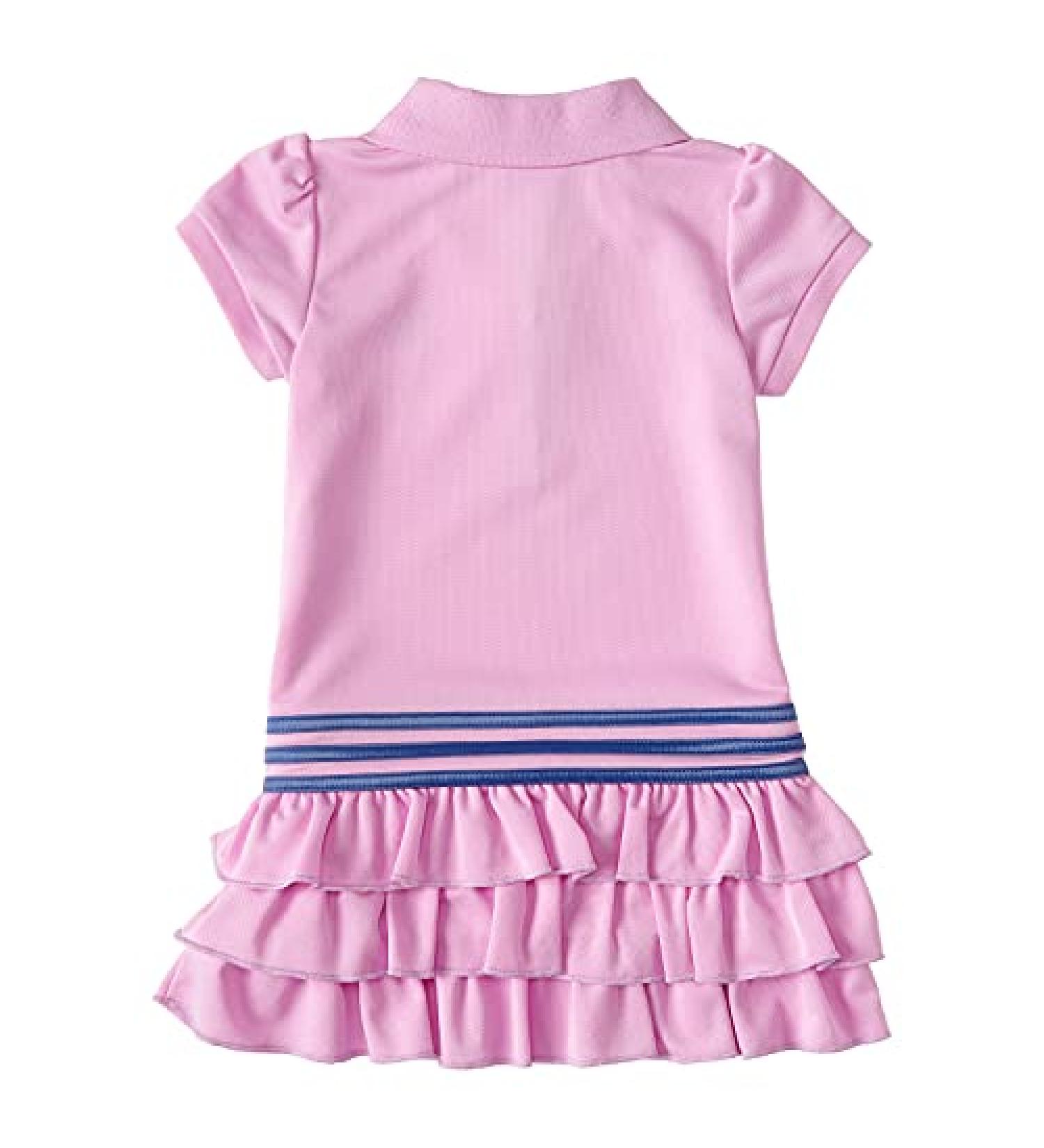 adidas Girls' Short Sleeve Polo Dress | Light Lilac | 0-24 Months - Buy Online on GoSupps.com