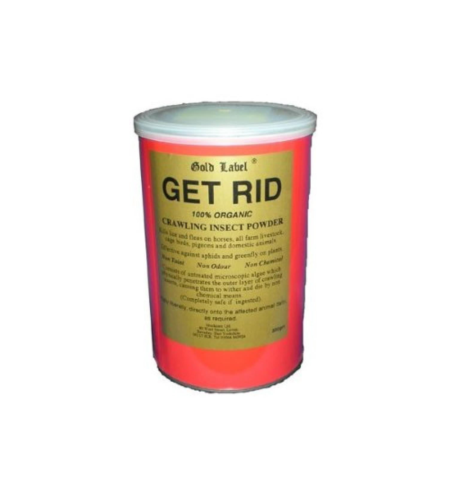 Gold Label 'Get Rid' Flea Powder For Horses, 350g - A Completely Organic Flea Powder For Horses.