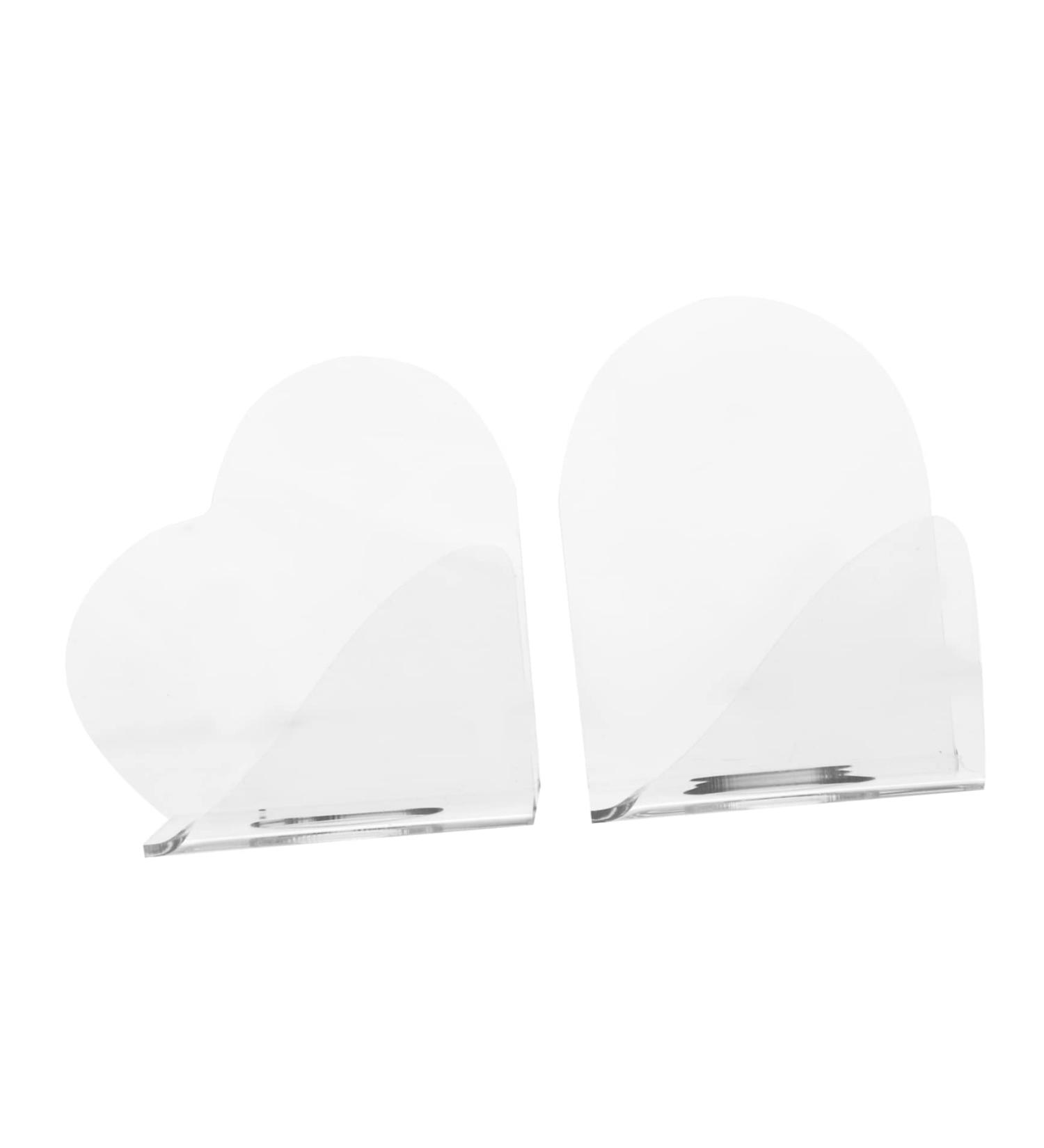 2pcs Heart-Shaped Nail Art Palette & Mixing Tray - Acrylic Makeup Eyeshadow Organizer for Nail Polish & Paint - Buy Online on GoSupps.com