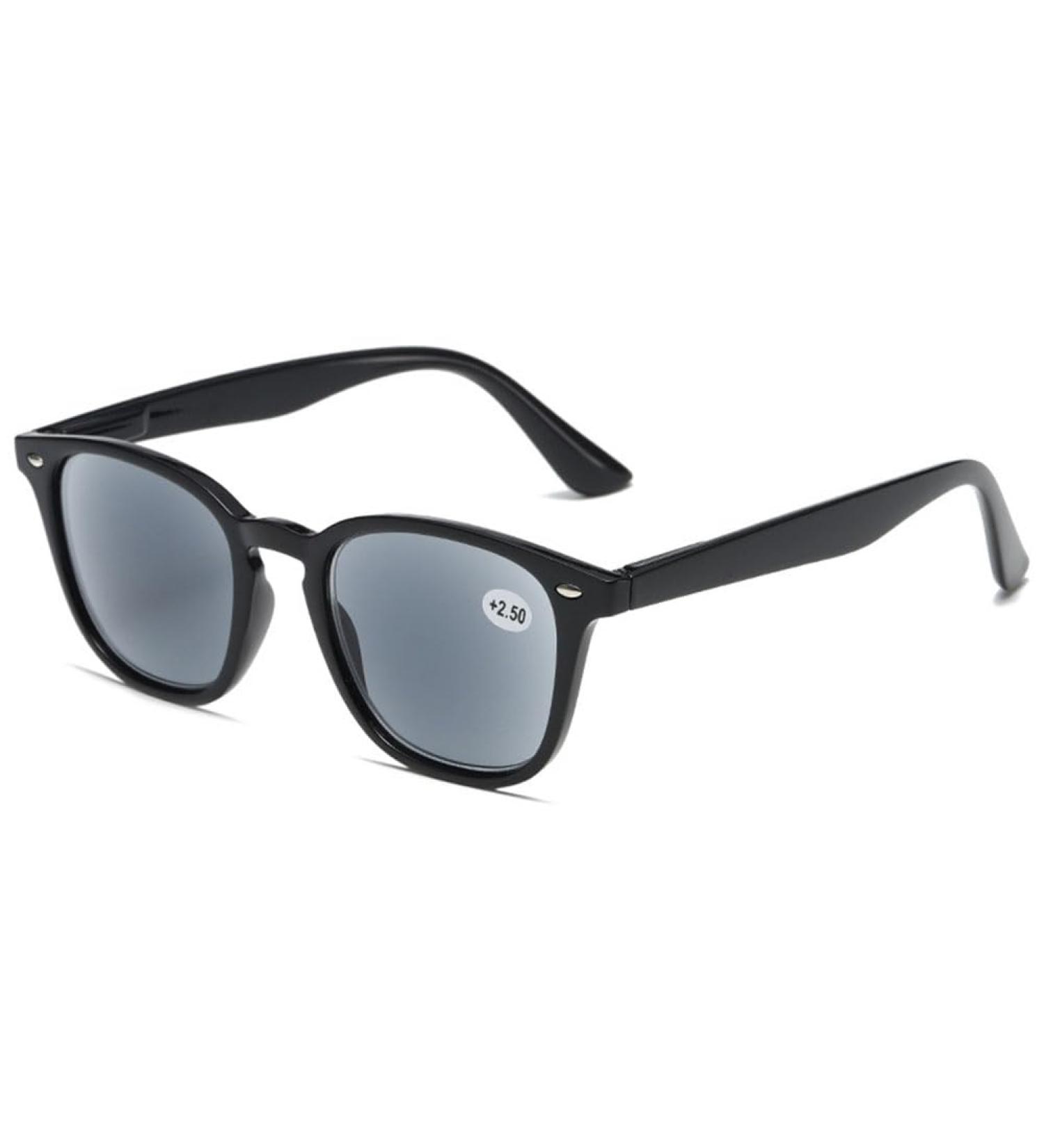 Vevesmundo Tinted Reading Glasses for Men with Sunscreen - Black +1.0 to +4.0 | International Shipping - Buy Online on GoSupps.com