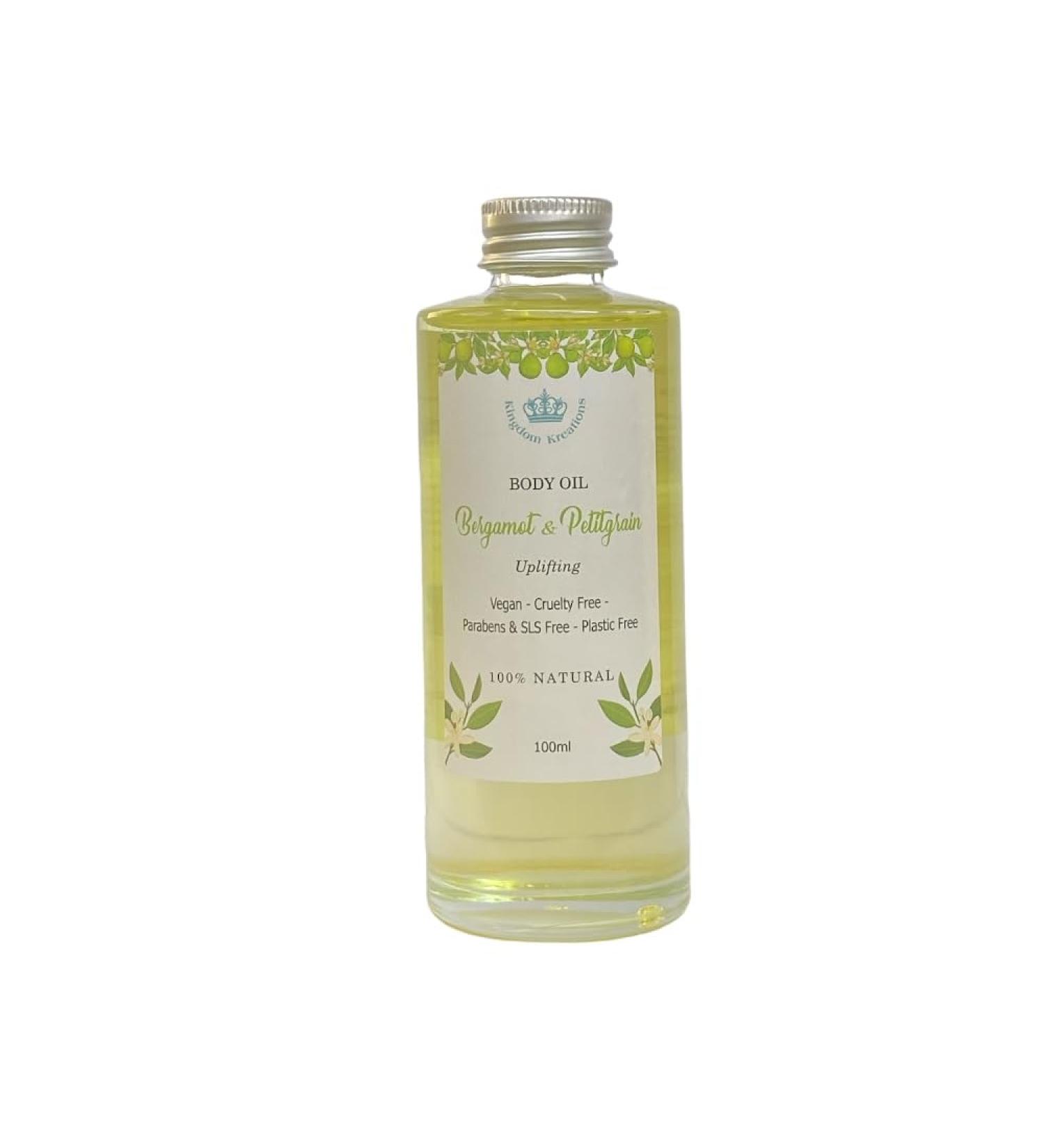 Bath/Message Body Oil Bergamot and Petitgrain Essential Oils