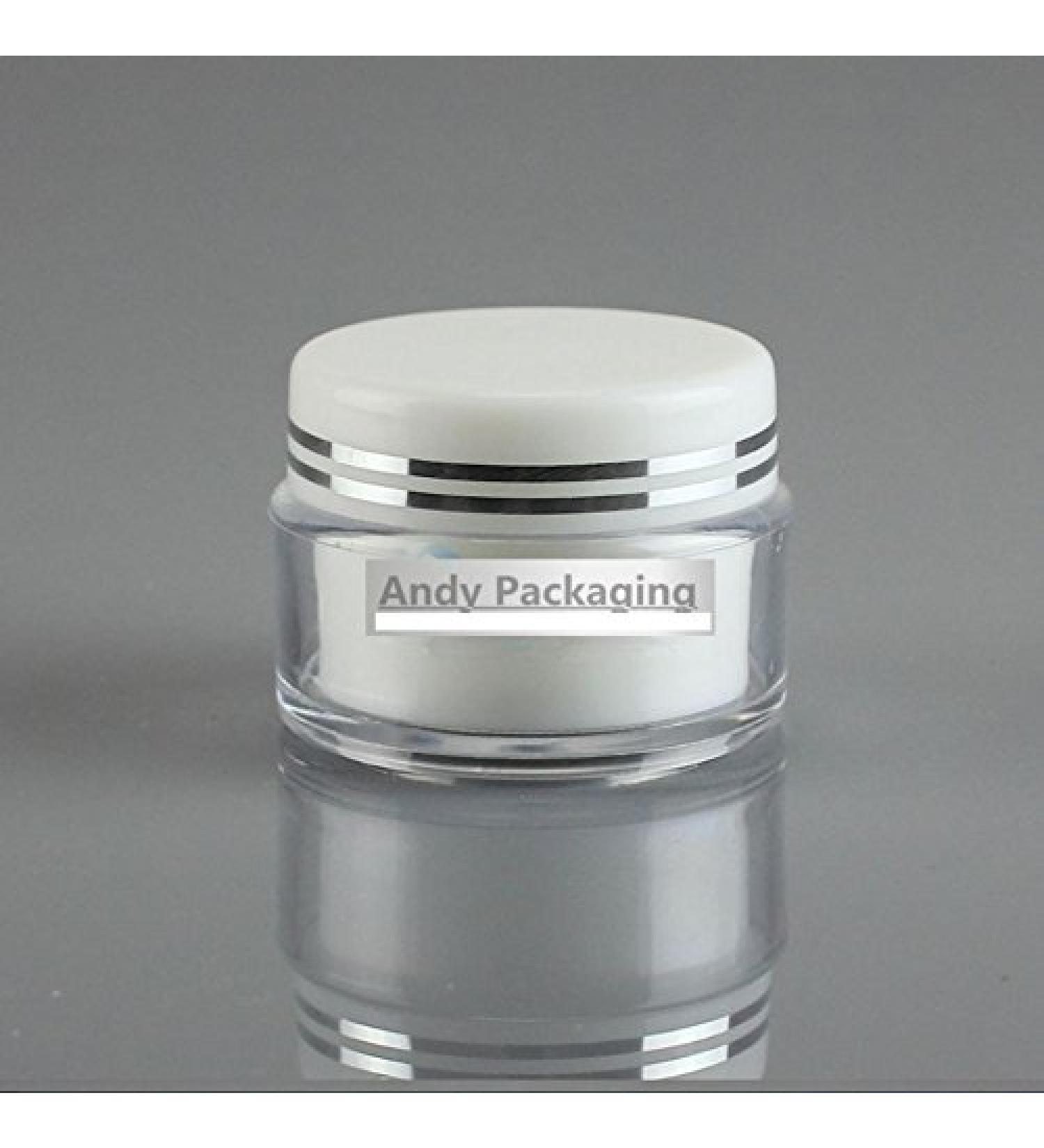 10 Pack 30ml Double Layer Plastic Cosmetic Jars - Empty Containers for Beauty & Health with Screw Lid - Perfect for Travel & DIY - Buy Online on GoSupps.com