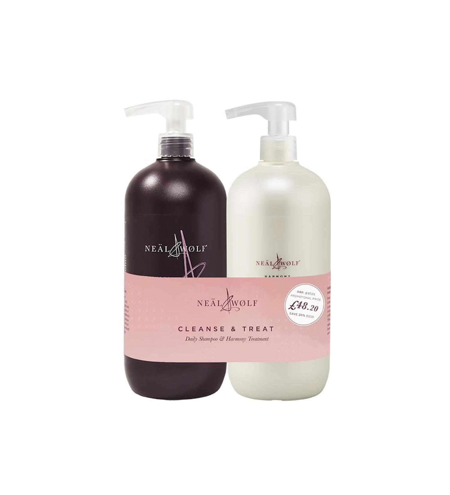 Neal & Wolf Cleanse & Treat Shampoo & Conditioner Duo 950ml - Ultimate Hair Care Set - Buy Online on GoSupps.com