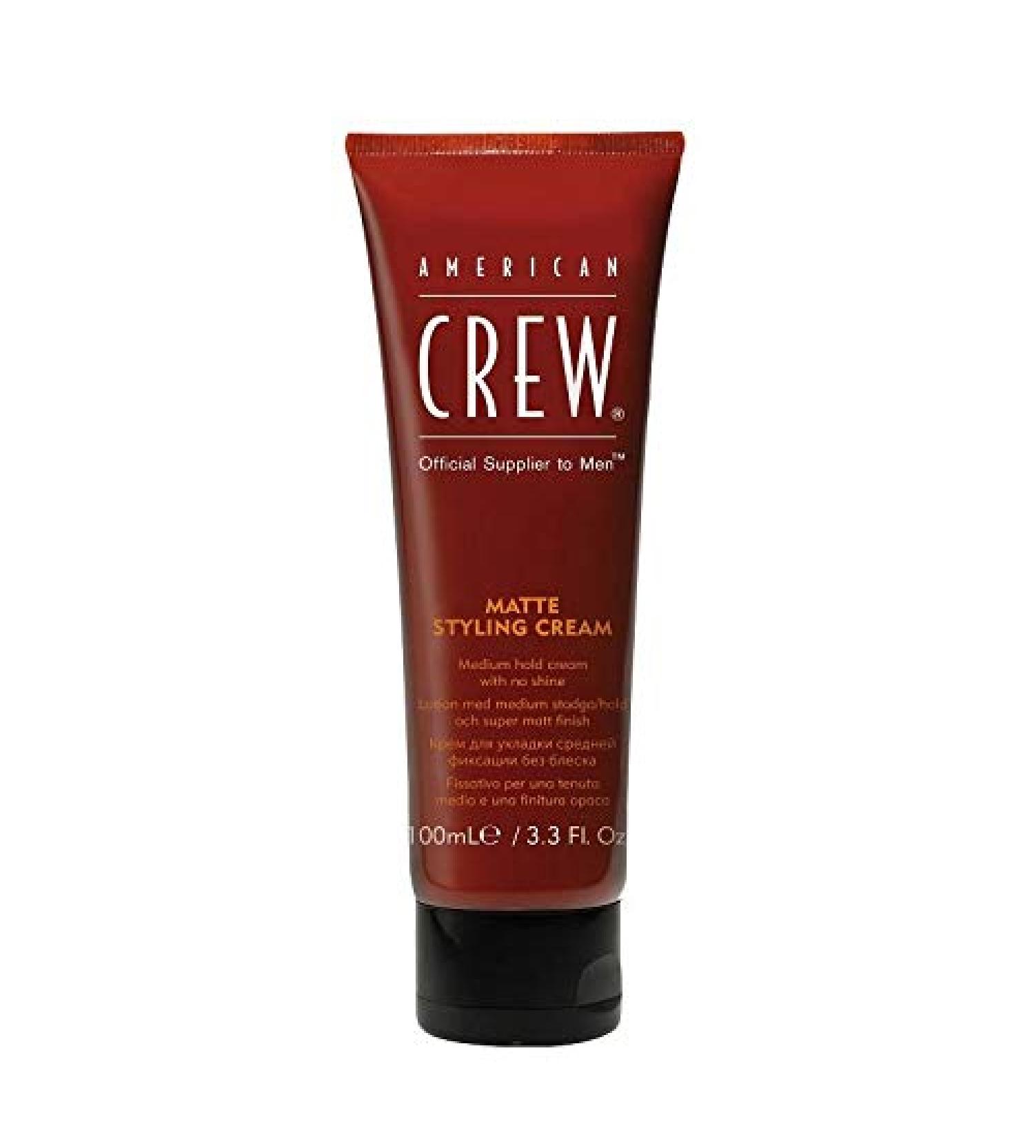 Men's Hair Matte Styling Cream by American Crew  Like Hair Gel with Medium Hold with No Shine  3.3 Fl Oz