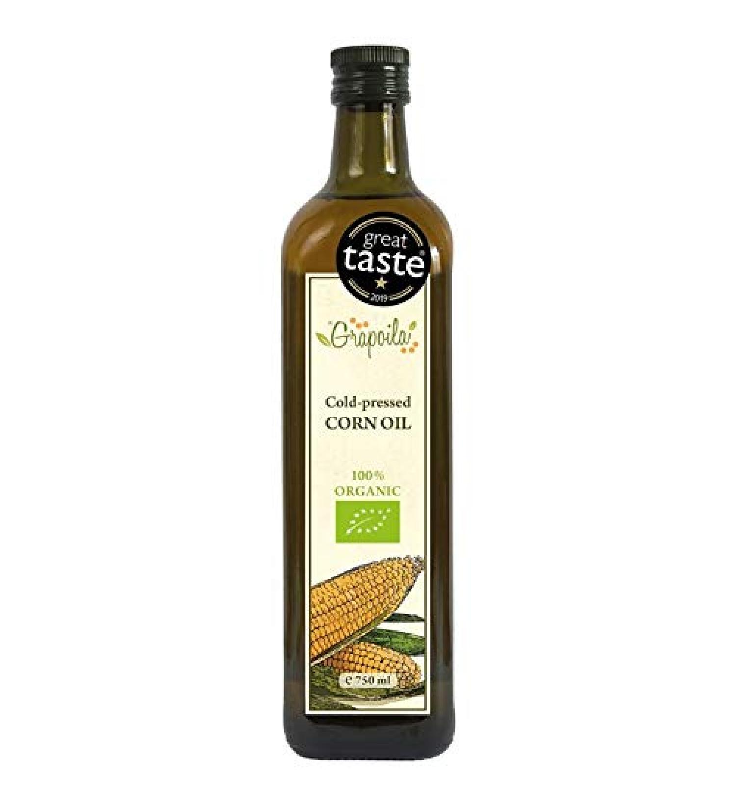 Organic Corn Oil 750ml - Cold Pressed All-Purpose Cooking Oil - Great Taste Award Winner - Buy Online on GoSupps.com