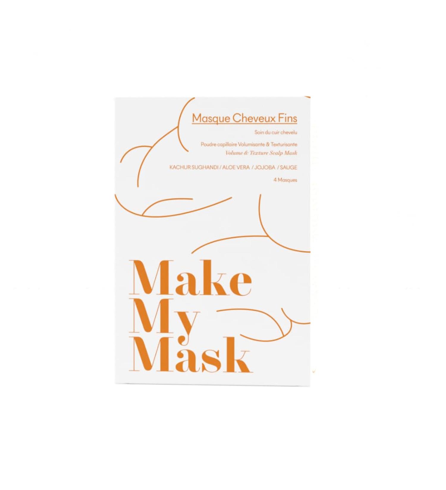 MakeMyMask - Fine Hair Mask - Volumizing and texturizing hair powder - pack of 4 masks - 1 month treatment - Buy Online on GoSupps.com