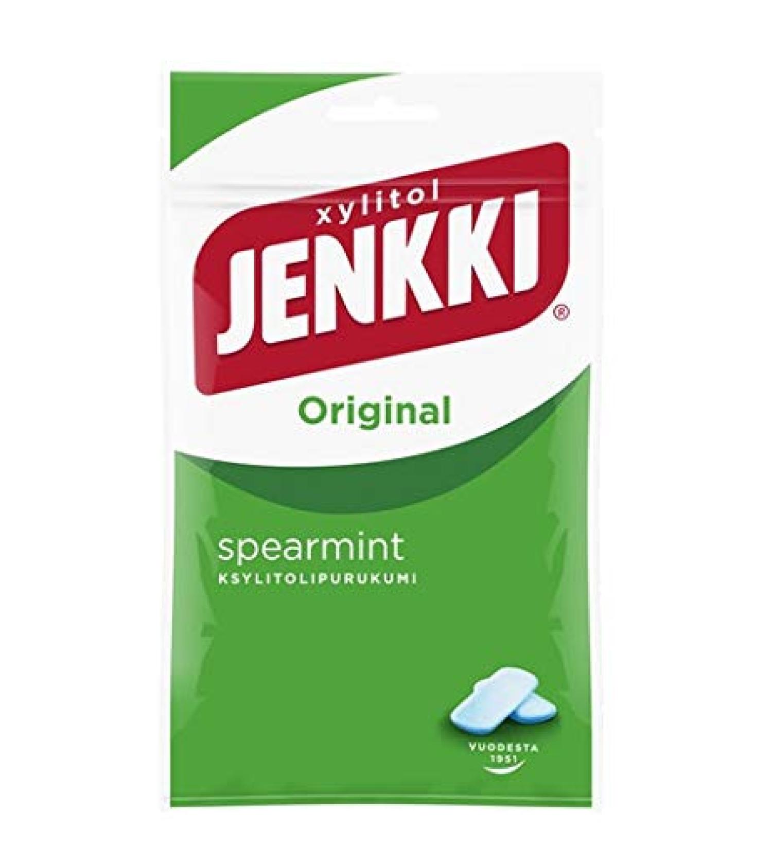 Cloetta Jenkki Xylitol Spearmint Chewing Gum, 1 Pack of 100 g