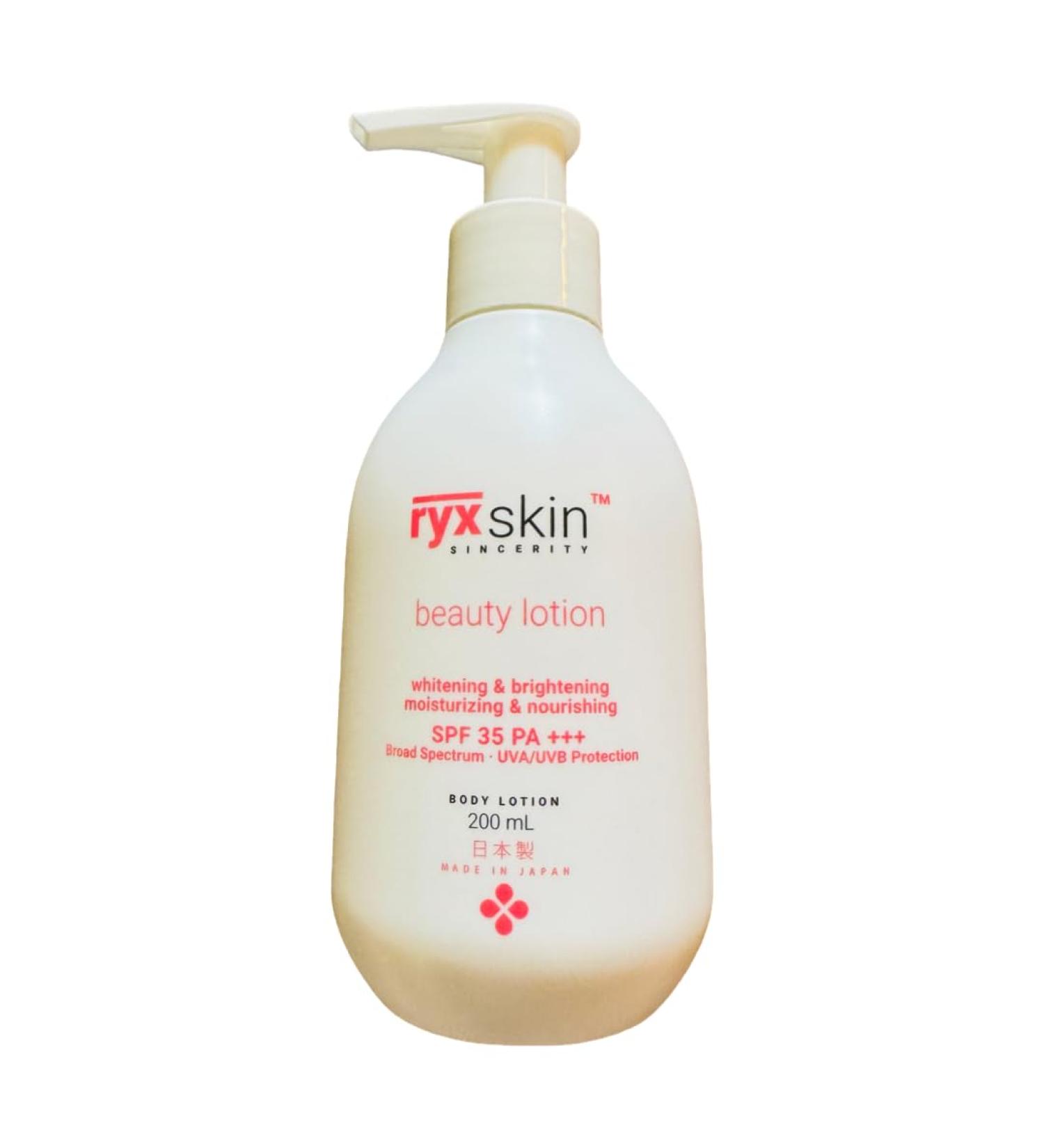 Buy Ryx Skin Beauty Body Lotion with Natural UV Protector - 200ml Made in Japan | Best International Shipping - Buy Online on GoSupps.com