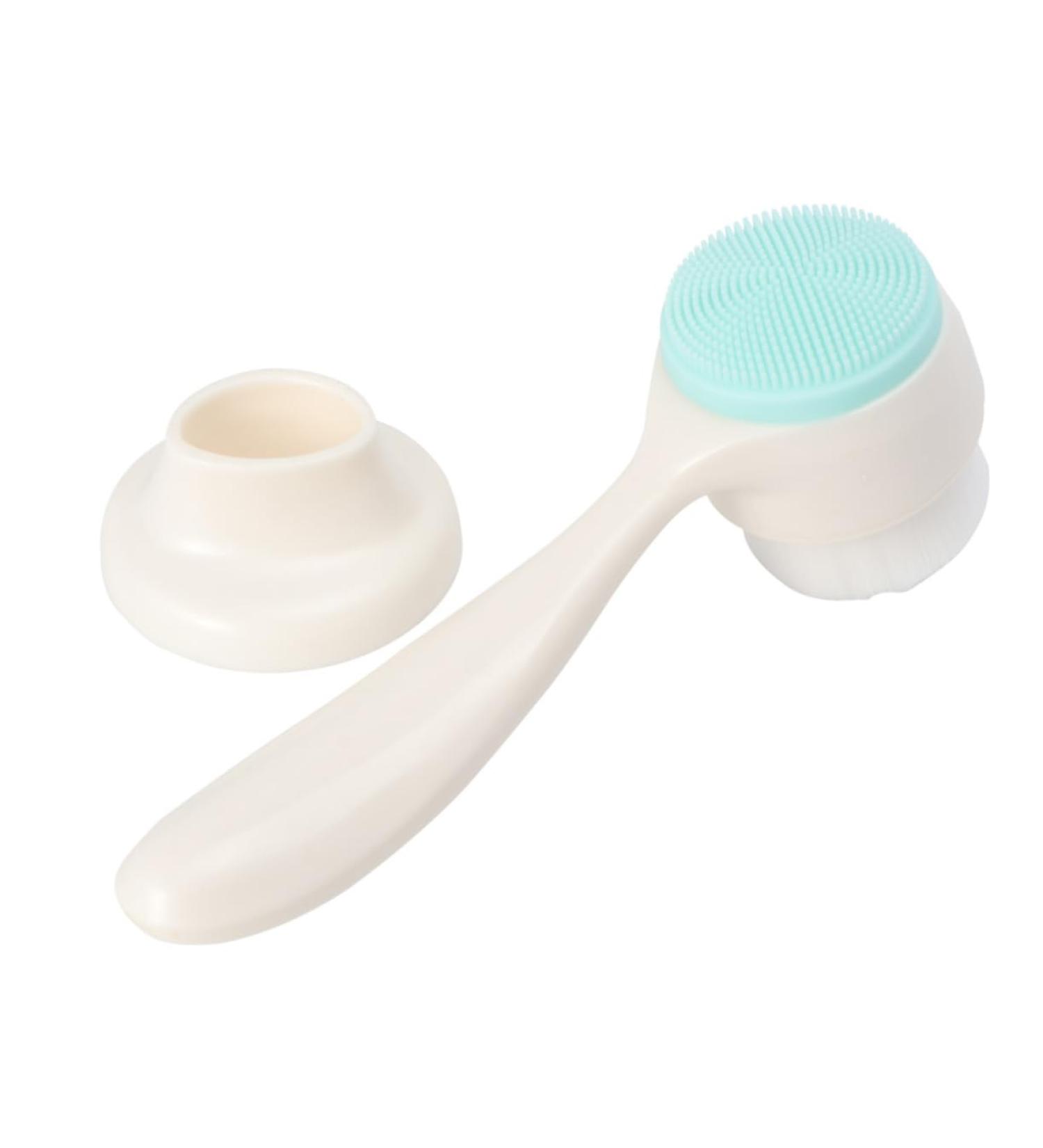 Housoutil 1pc Face Brush Body Face Exfoliator Brush Facial Brush Facial Cleaning Brush Face Cleansing Brush Synthetic Hair Brush Double Sided Fiber Skin Care Products White - Buy Online on GoSupps.com