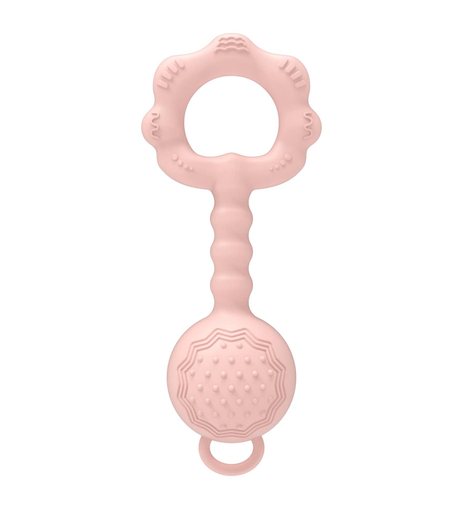 Soothe and Entertain: SPRACT Baby Rattle & Teething Toy for 0-12 Months | Multi-Sensory Infant Toy for Baby Girl | Pink 1 Pack - Buy Online on GoSupps.com
