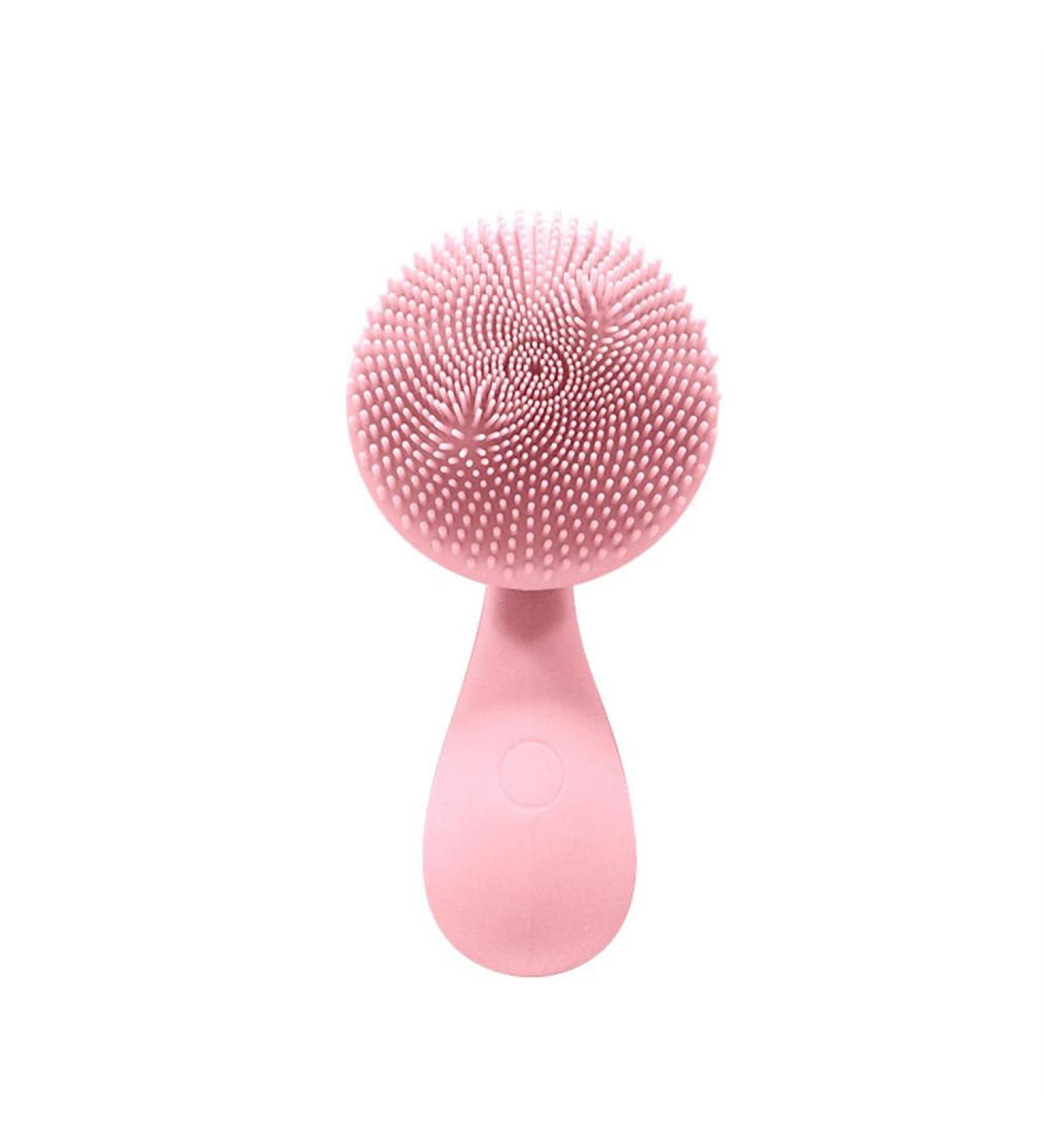 Silicone Face Exfoliator & Facial Cleansing Brush | Skin-Friendly Tri-Zone Design | Multi-Frequency Deep Cleansing | Pink - Buy Online on GoSupps.com