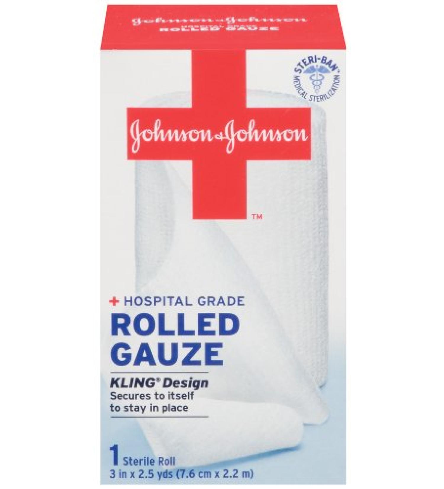 Johnson & Johnson Red Cross 3" x 2.5 Yards - 1 Count (Pack of 6) | International Shipping Available - Buy Online on GoSupps.com