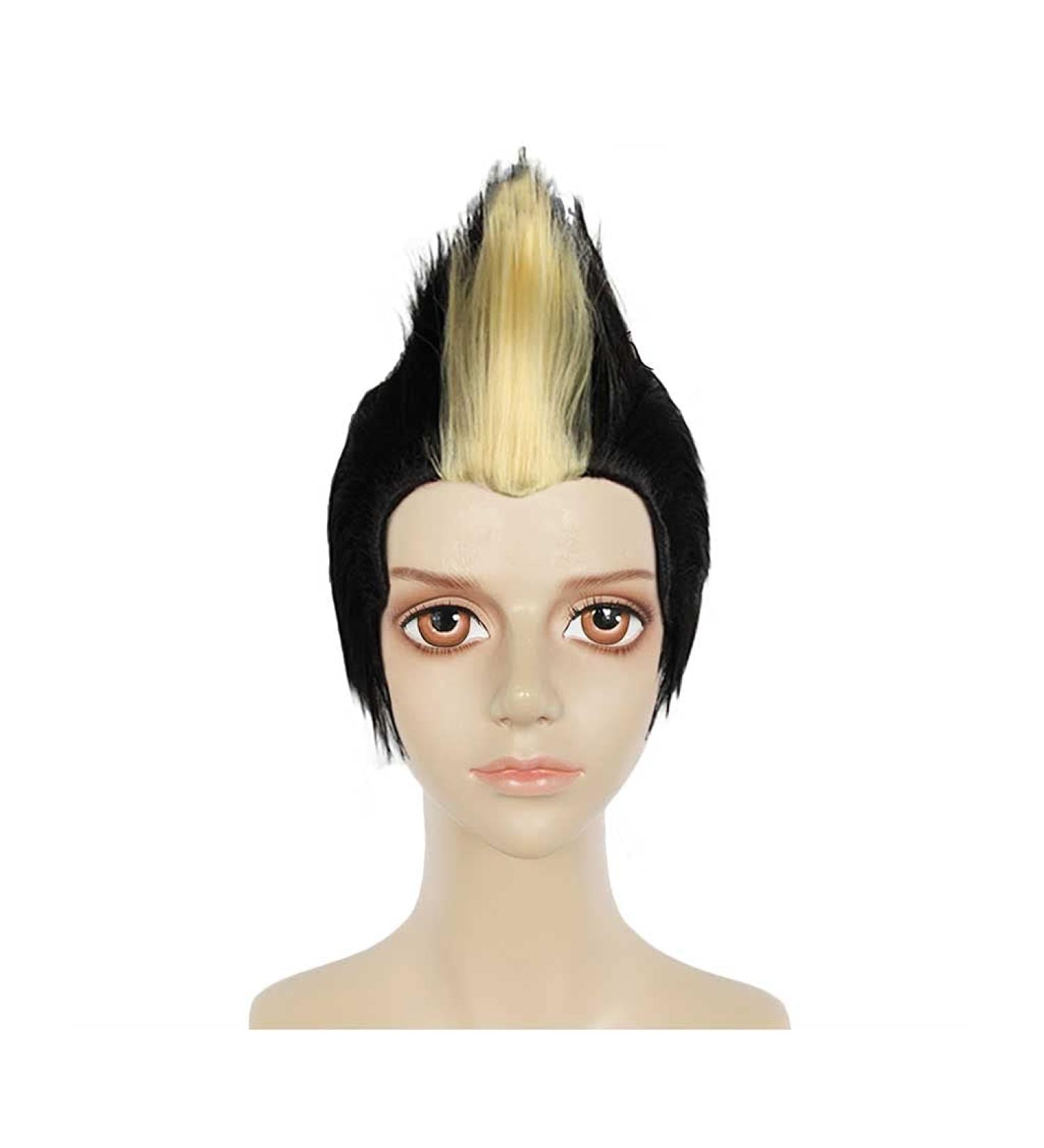 Maoma Cosplay WIG for Tokyo Revengers Hanma Shuji | Synthetic Black Yellow Wig with Free Cap | Perfect for Halloween & Everyday Cosplay - Buy Online on GoSupps.com