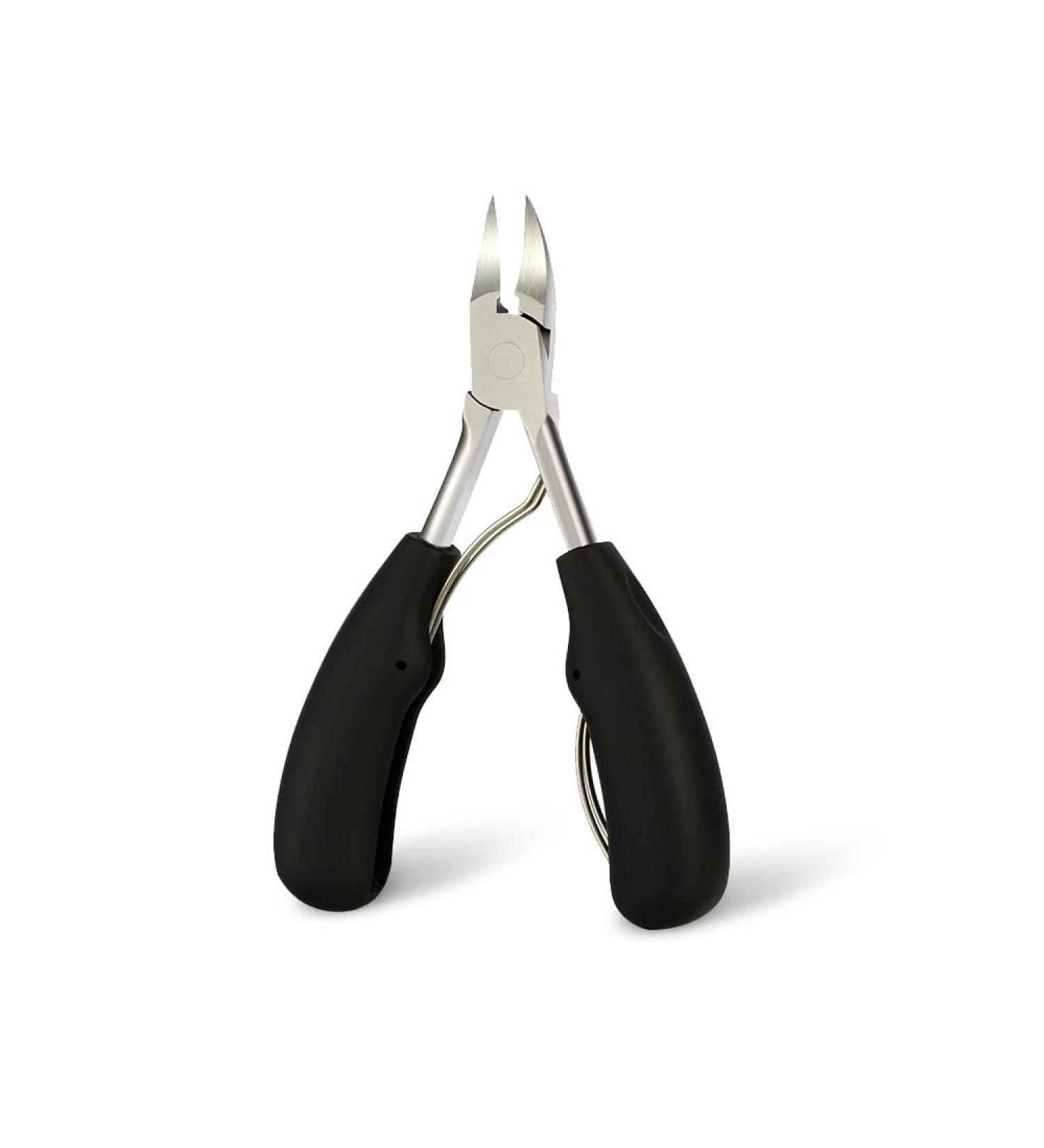 OPKDE Nail Clipper Toenail Cutters Anti-Splash Ingrown Paronychia Correction Pedicure Dead Skin Scissors Trimmer Care Manicure Tools(Black ABS)